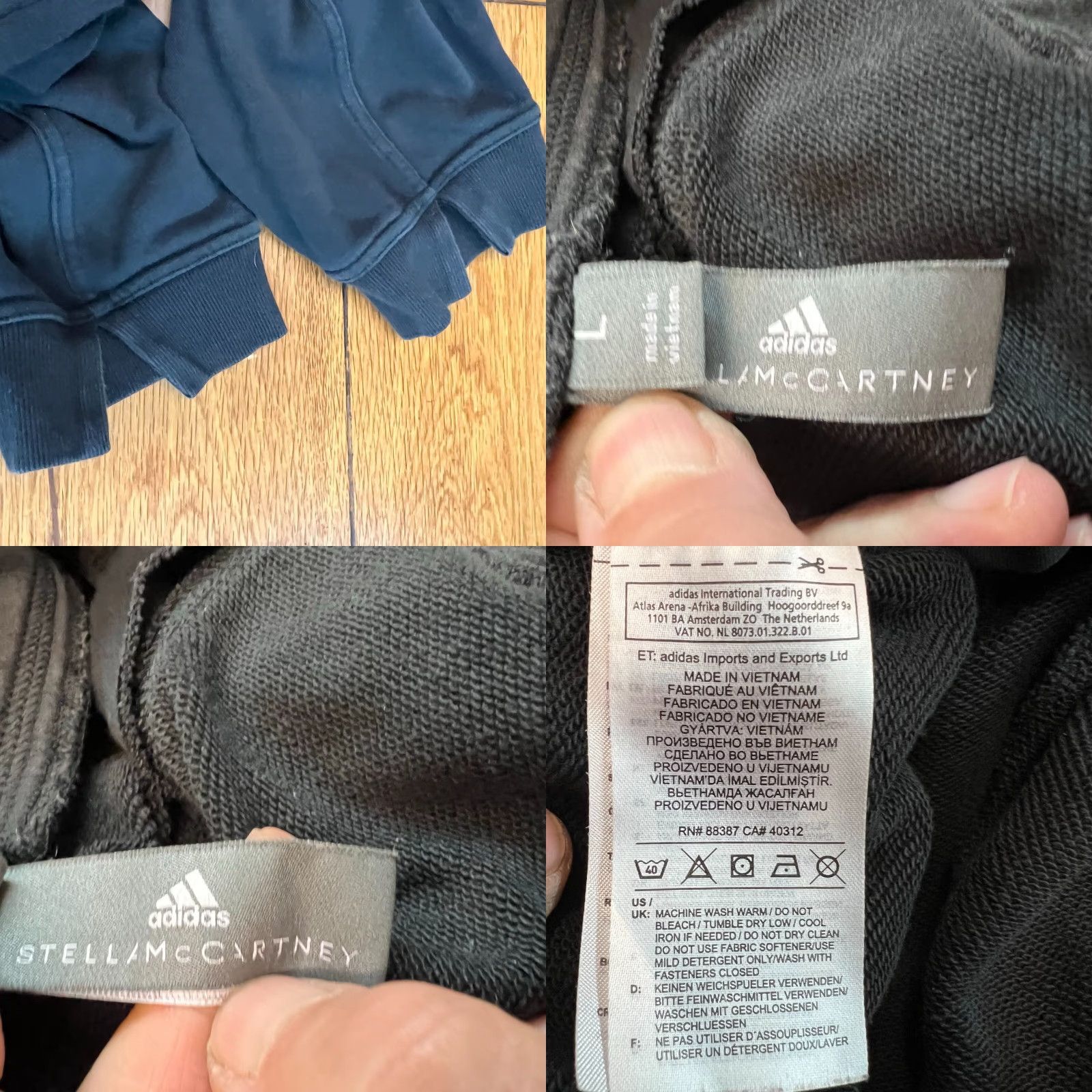 Adidas Adidas Stella McCartney Training Track Pants Womens Size L Black Double Weave Track Pants Adidas Stella McCartney Training Womens L Black Double Weave Size 36" / US 14 / IT 50 - 8 Thumbnail