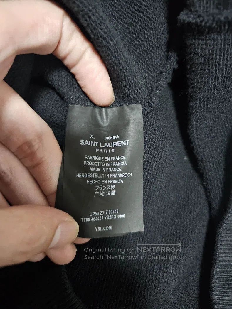 Saint Laurent Paris Saint Laurent Men's Black Hoodie. Size US XL / EU 56 / 4 - 5 Thumbnail