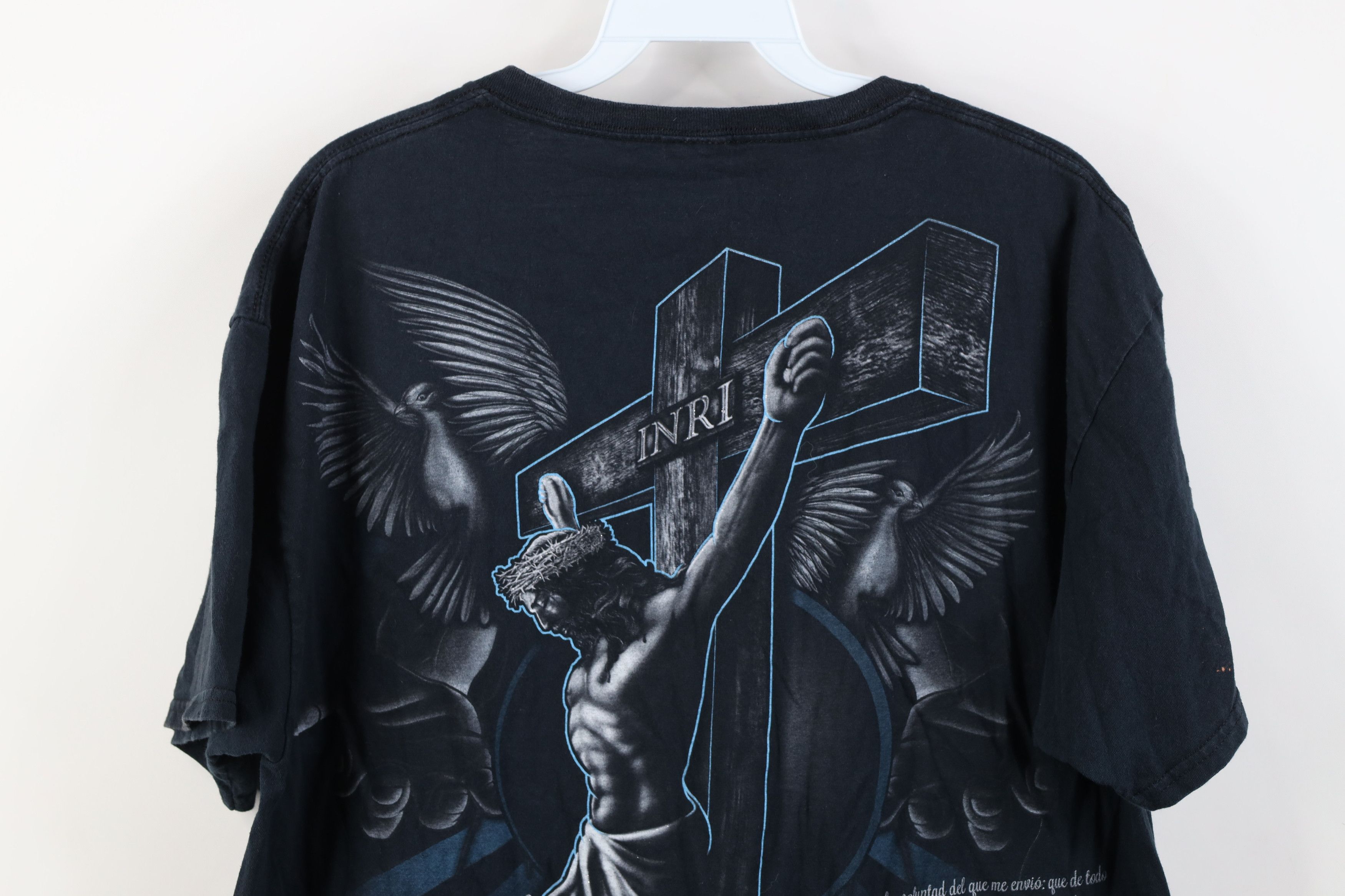 Vintage Vintage Y2K Streetwear Christian Jesus Cross Spanish T-Shirt Size US M / EU 48-50 / 2 - 14 Thumbnail