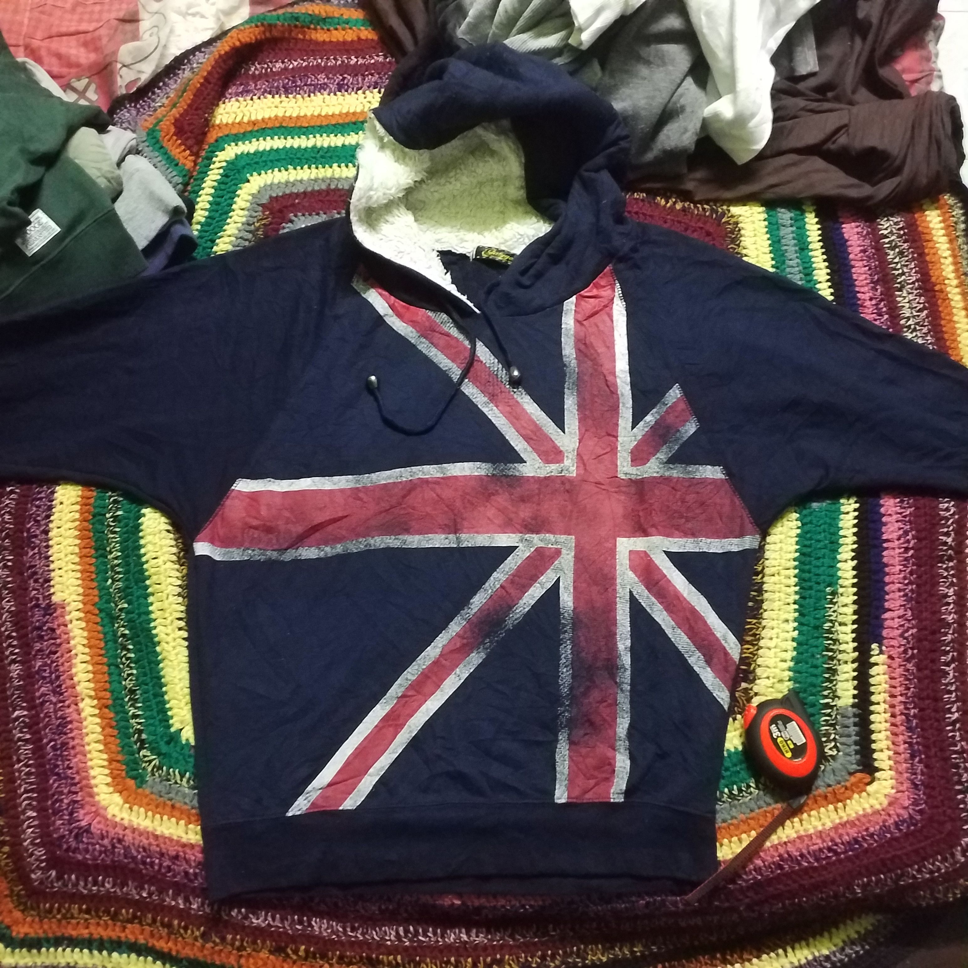 Japanese Brand HOODIE FUR ENGLAND FLAG PRINT PUNK SKINHEAD PATRIOTIC Size M / US 6-8 / IT 42-44 - 1 Thumbnail