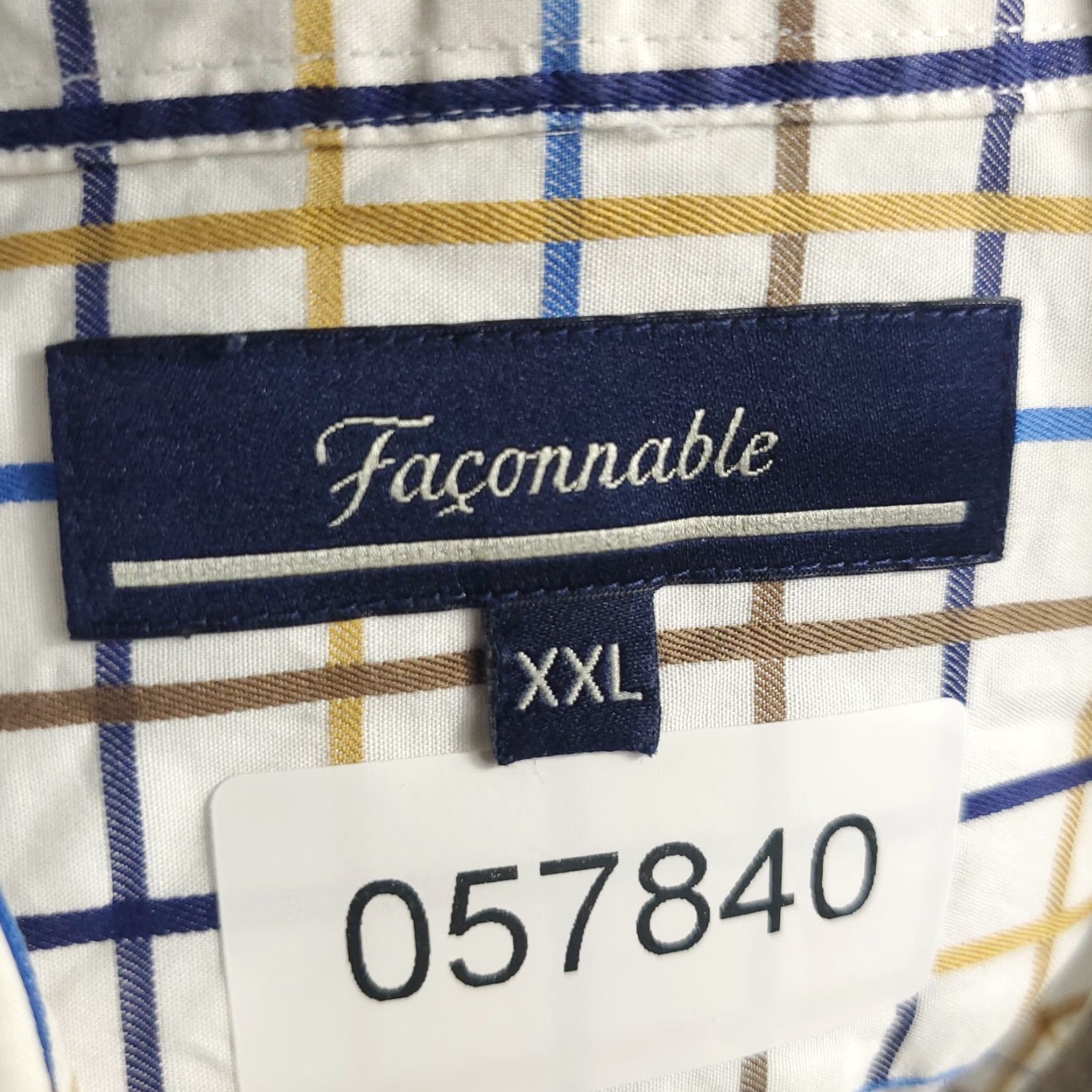 Faconnable Façonnable Button-Up Shirt Mens 2XL Blue Check Casual Long Sleeve Size US XXL / EU 58 / 5 - 8 Thumbnail