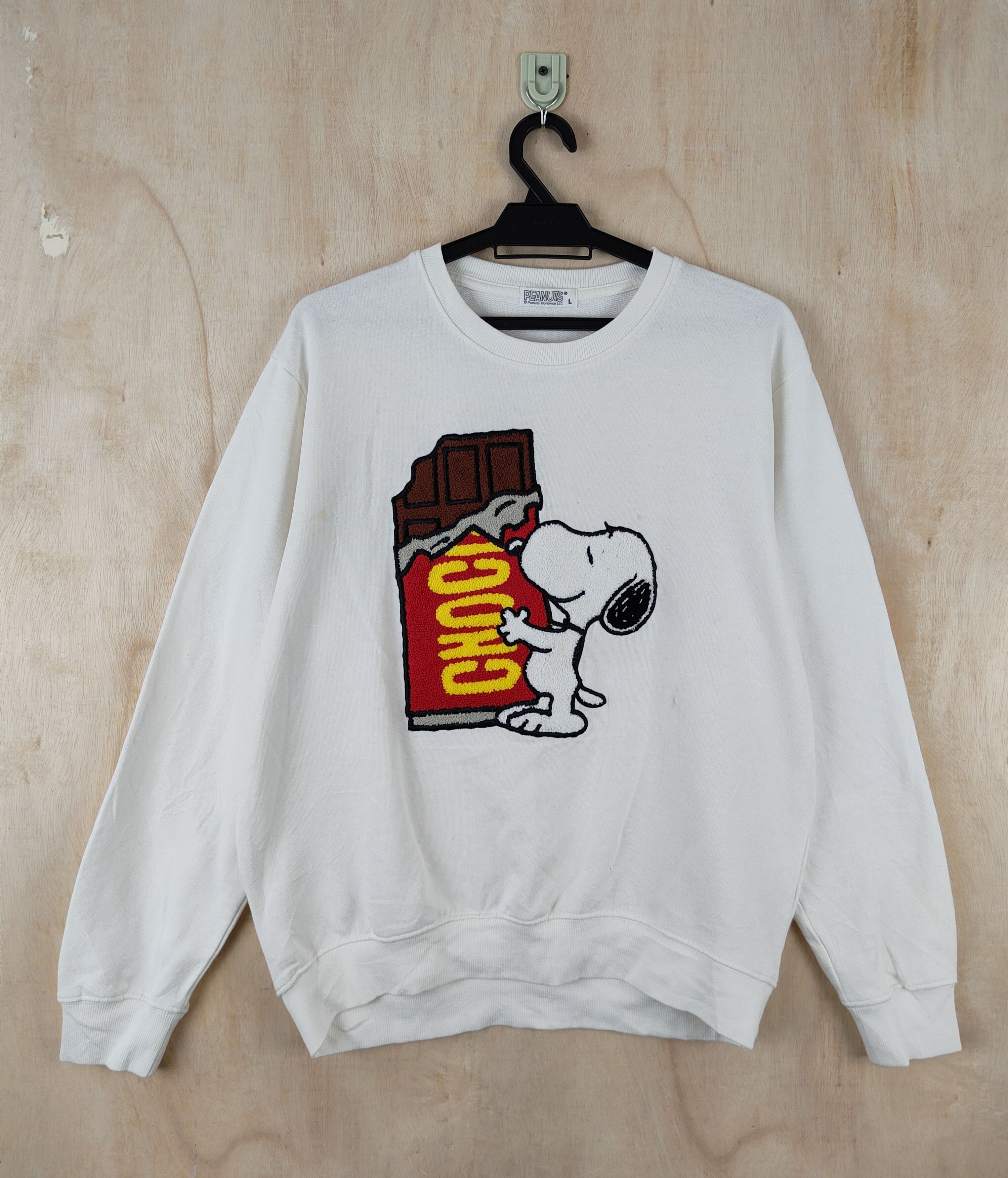 Vintage Peanuts Cream vintage Sweatshirts #S2473 Size US L / EU 52-54 / 3 - 1 Thumbnail