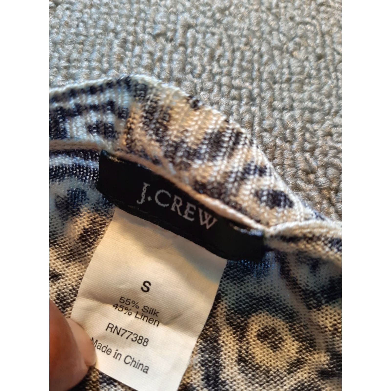 J.Crew J.CREW Top Long Sleeve Button-Up Silk Linen Multicolor S Women’s Formal Workwear Size S / US 4 / IT 40 - 3 Thumbnail