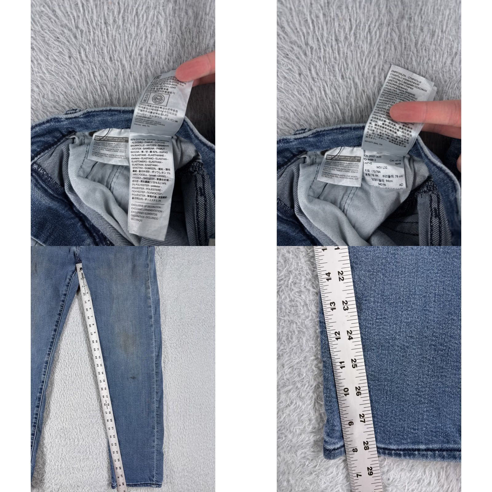 Levi's LEVI'S Jeans Adult 31 Blue Denim 502 Straight 5-Pocket Regular Cotton Premium Vintage No Size US 31 - 8 Thumbnail