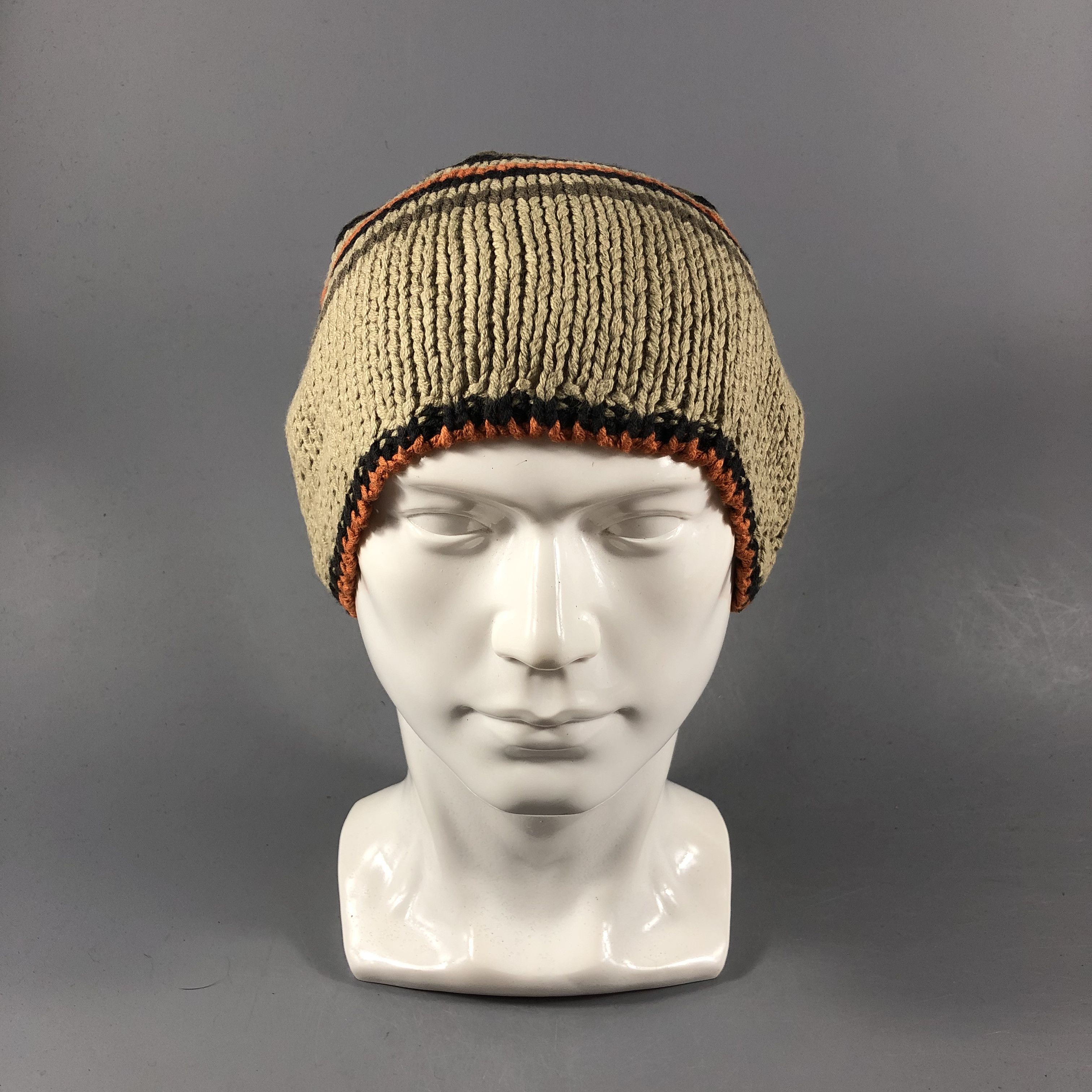 Vintage Unknown Knit Cotton Beanie Snowcap Snow Hat B878 Size ONE SIZE - 2 Thumbnail