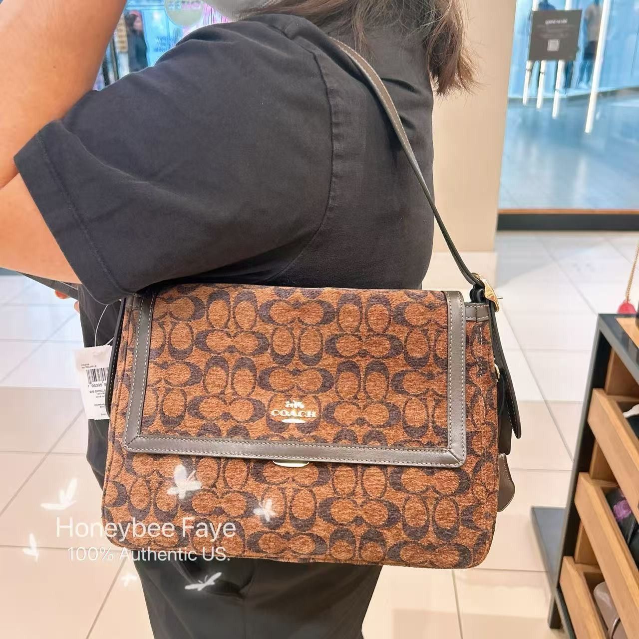 Coach Etta Flap Bag In Signature Chenille CCE58 Size ONE SIZE - 3 Thumbnail