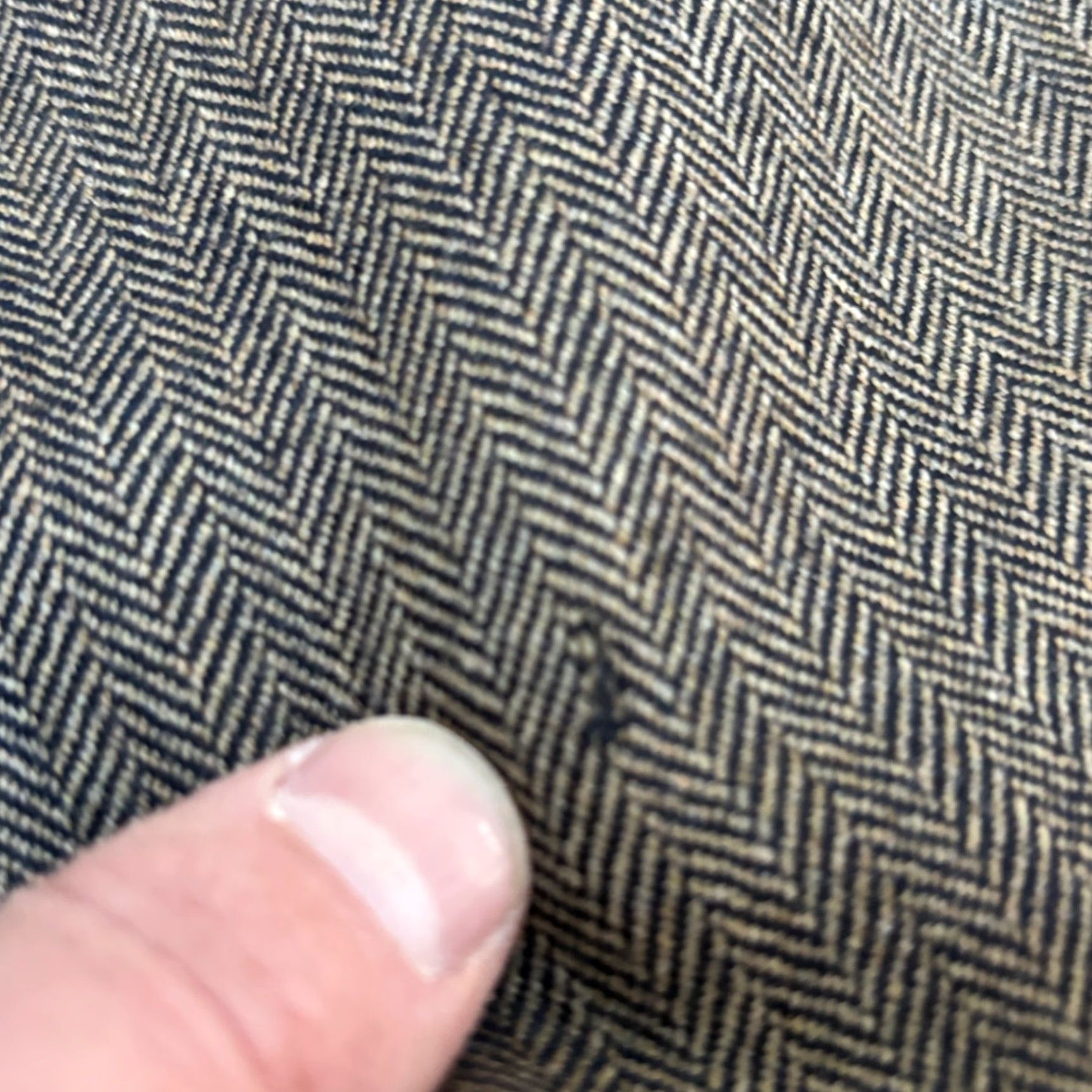 Ralph Lauren VINTAGE Lauren Ralph Lauren Blazer Mens 46L Lambs Wool Houndstooth Sport Coat Size 46R - 7 Thumbnail