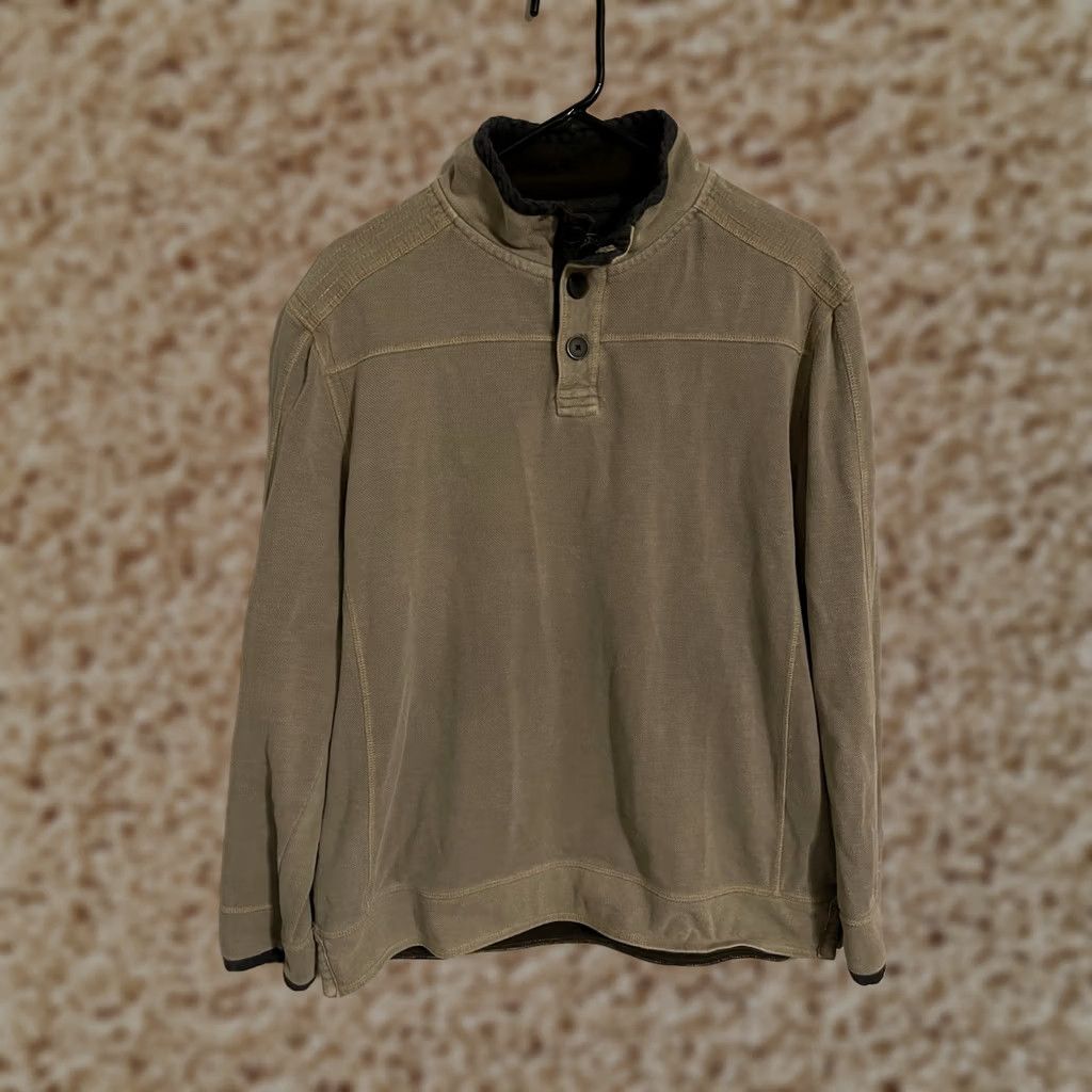 Carbon Carbon 2 Cobalt 9 Yards Textured Henley Pullover Canvas Sweater Large Men's Size US L / EU 52-54 / 3 - 1 Thumbnail