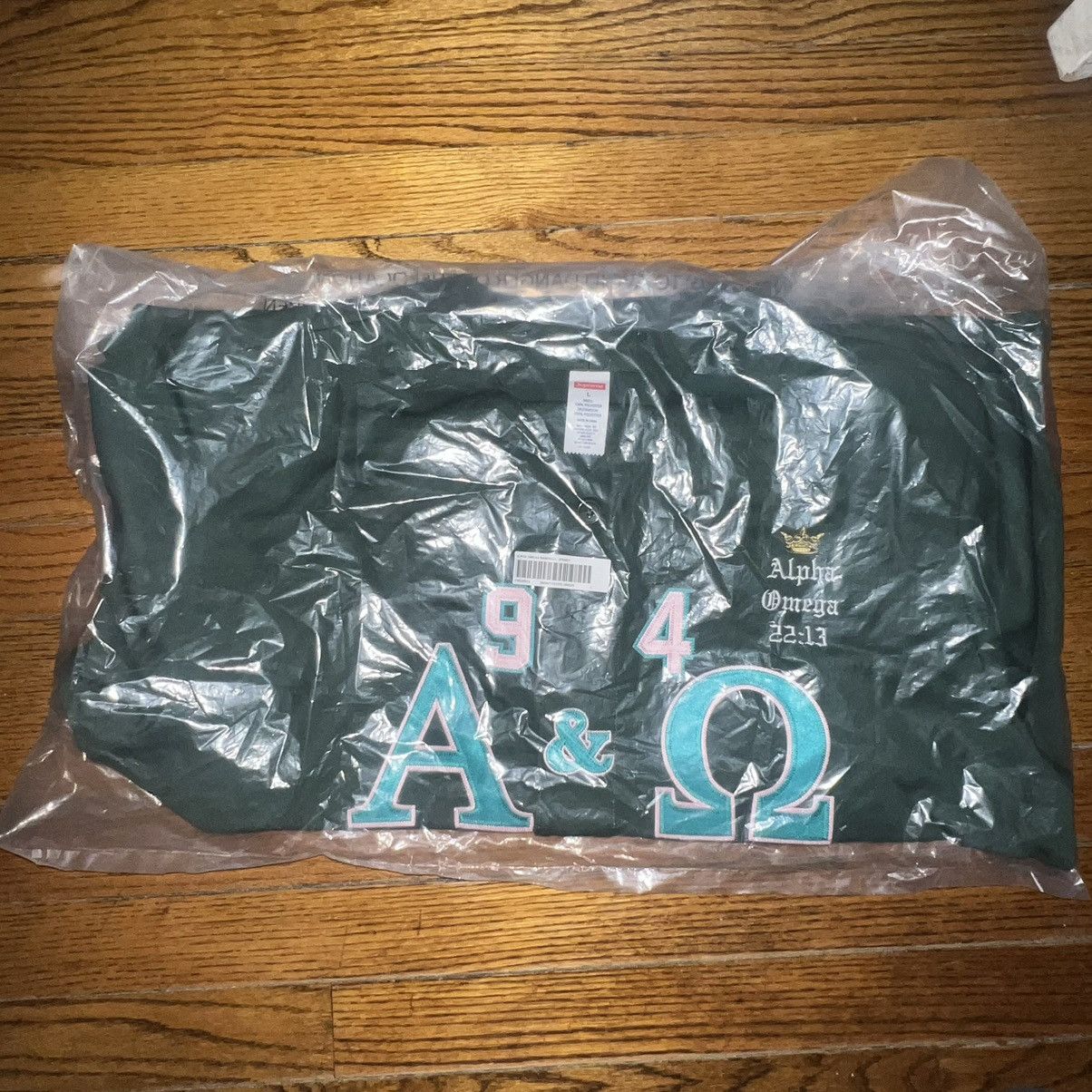 Supreme Supreme Alpha Omega Baseball Jersey Green Size: L Size US L / EU 52-54 / 3 - 3 Thumbnail