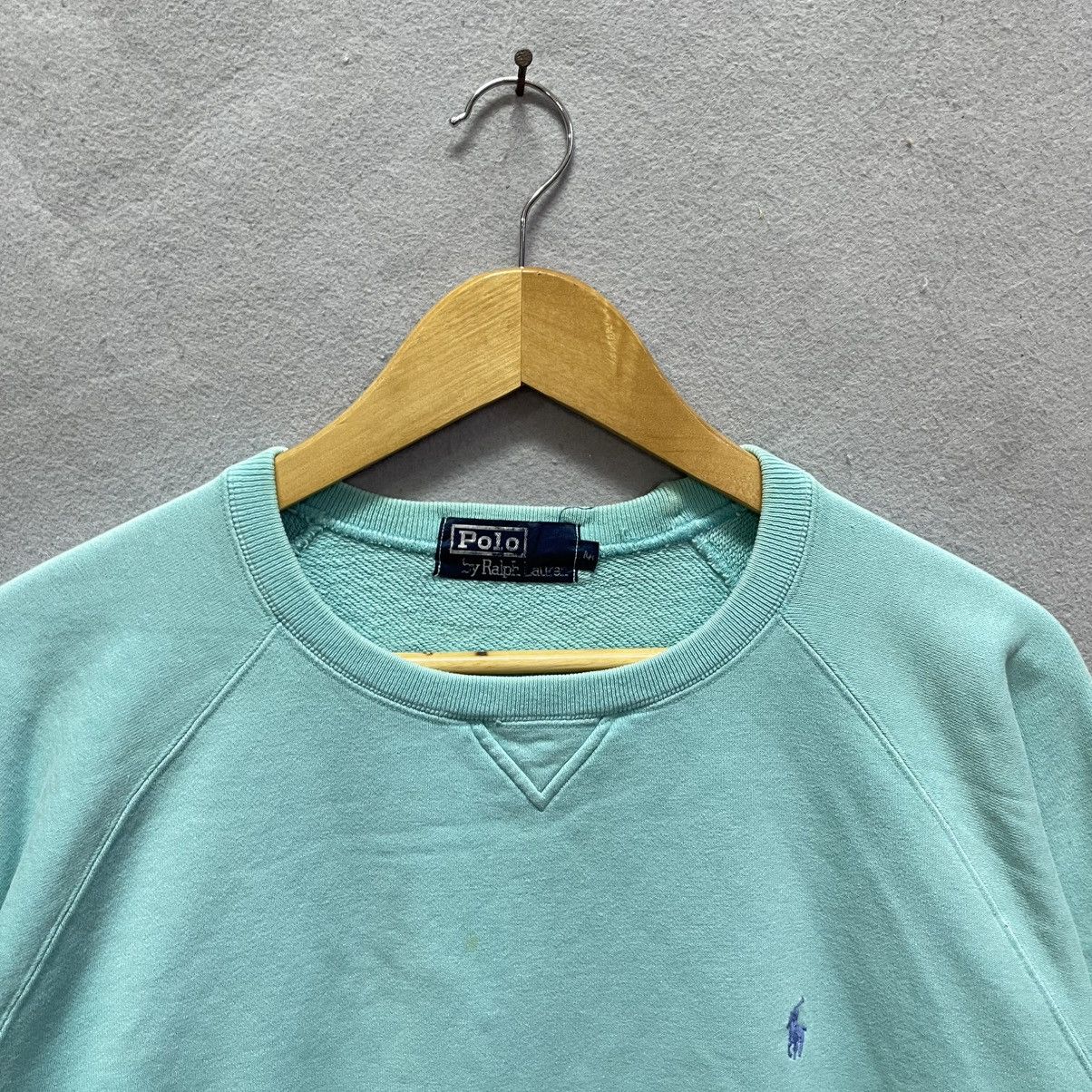 Polo Ralph Lauren Polo Ralph Lauren Vintage Crewneck Sweatshirt Light Teal Size US M / EU 48-50 / 2 - 2 Thumbnail