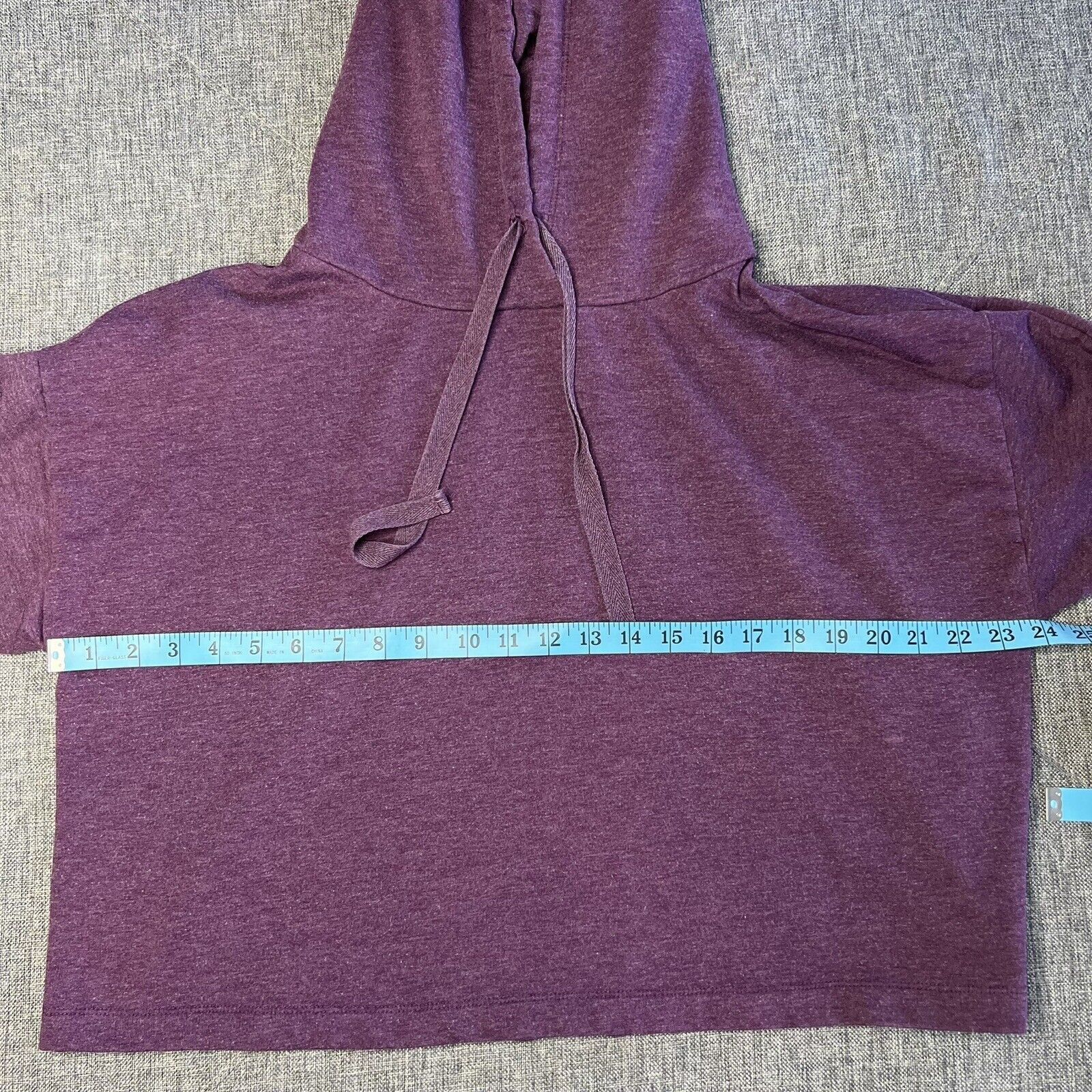 Other Z By Zella Cropped Hoodie M Purple Sweatshirt Pullover Loose Size M / US 6-8 / IT 42-44 - 2 Thumbnail