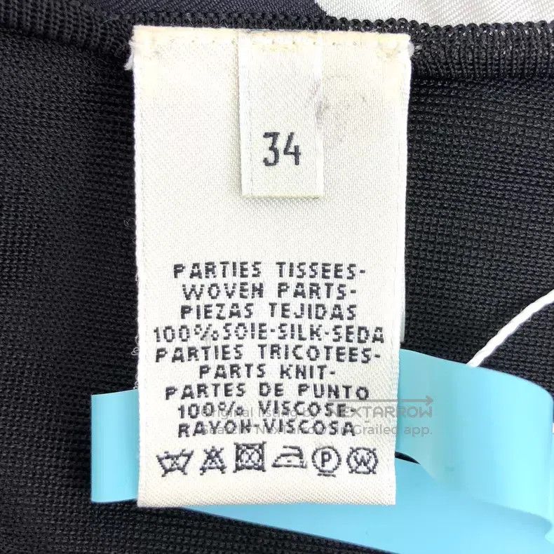 Hermes Hermes Black Geometric Pattern Printed Silk Round Neck Lon Size XXS / US 00 / IT 34 - 6 Thumbnail