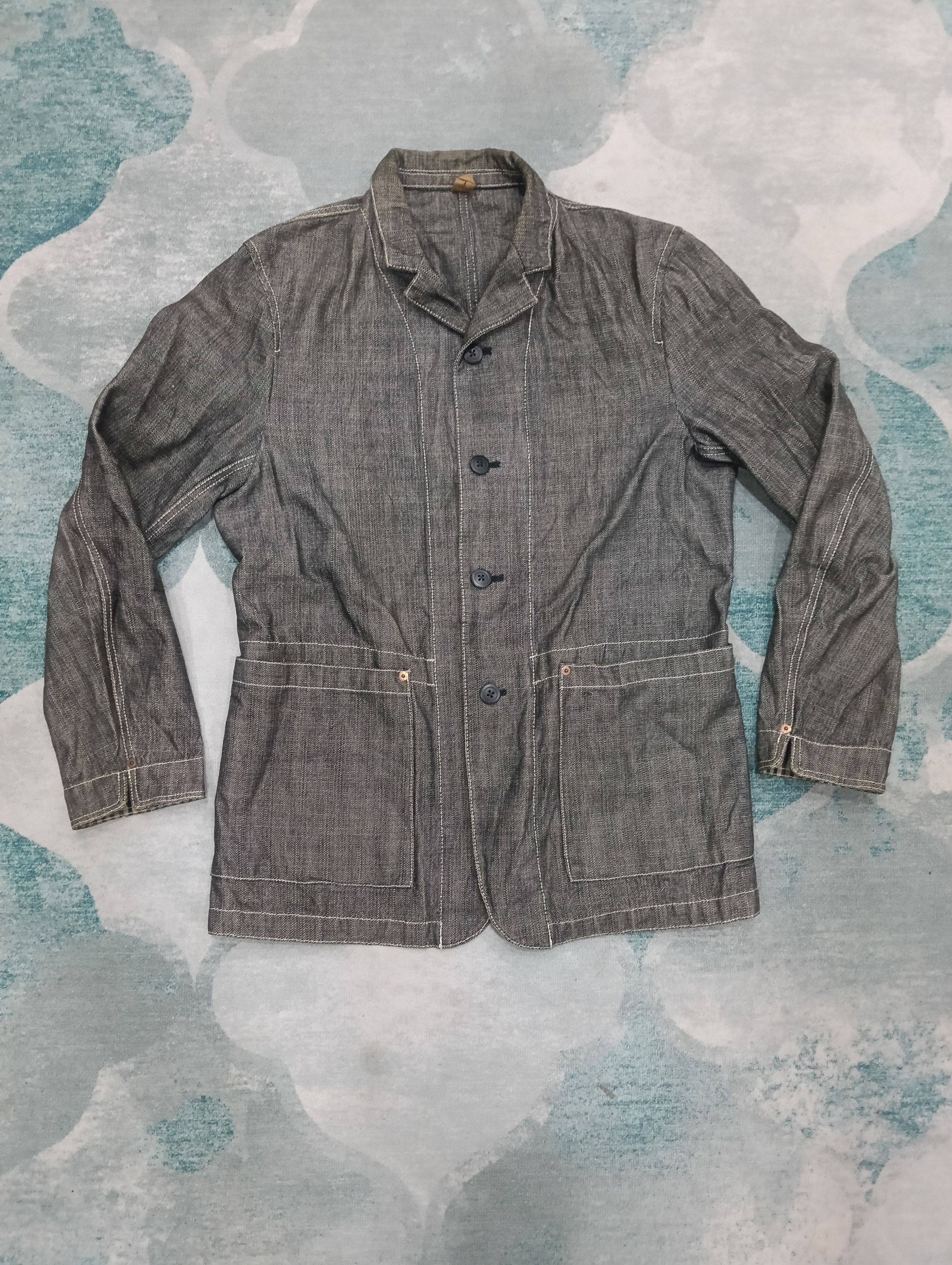 14th Addiction × Beauty Beast × Japanese Brand Hiromichi Nakano Like Indigo Shawl Collar Size US L / EU 52-54 / 3 - 1 Thumbnail
