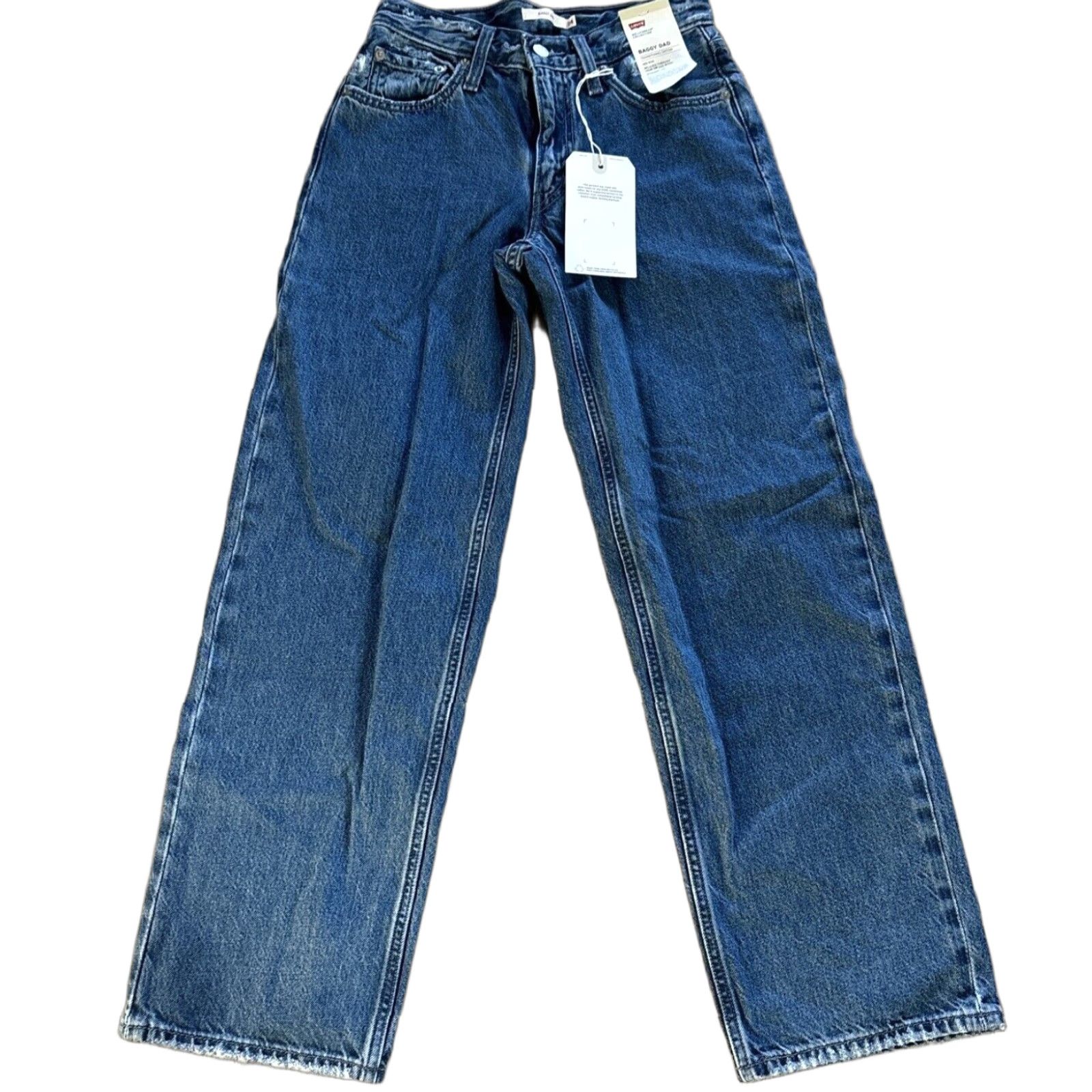 Levi's Levi's Women’s Baggy Dad Jeans Blue Denim Medium Wash Size 24 Size 26" / US 2 / IT 38 - 1 Thumbnail