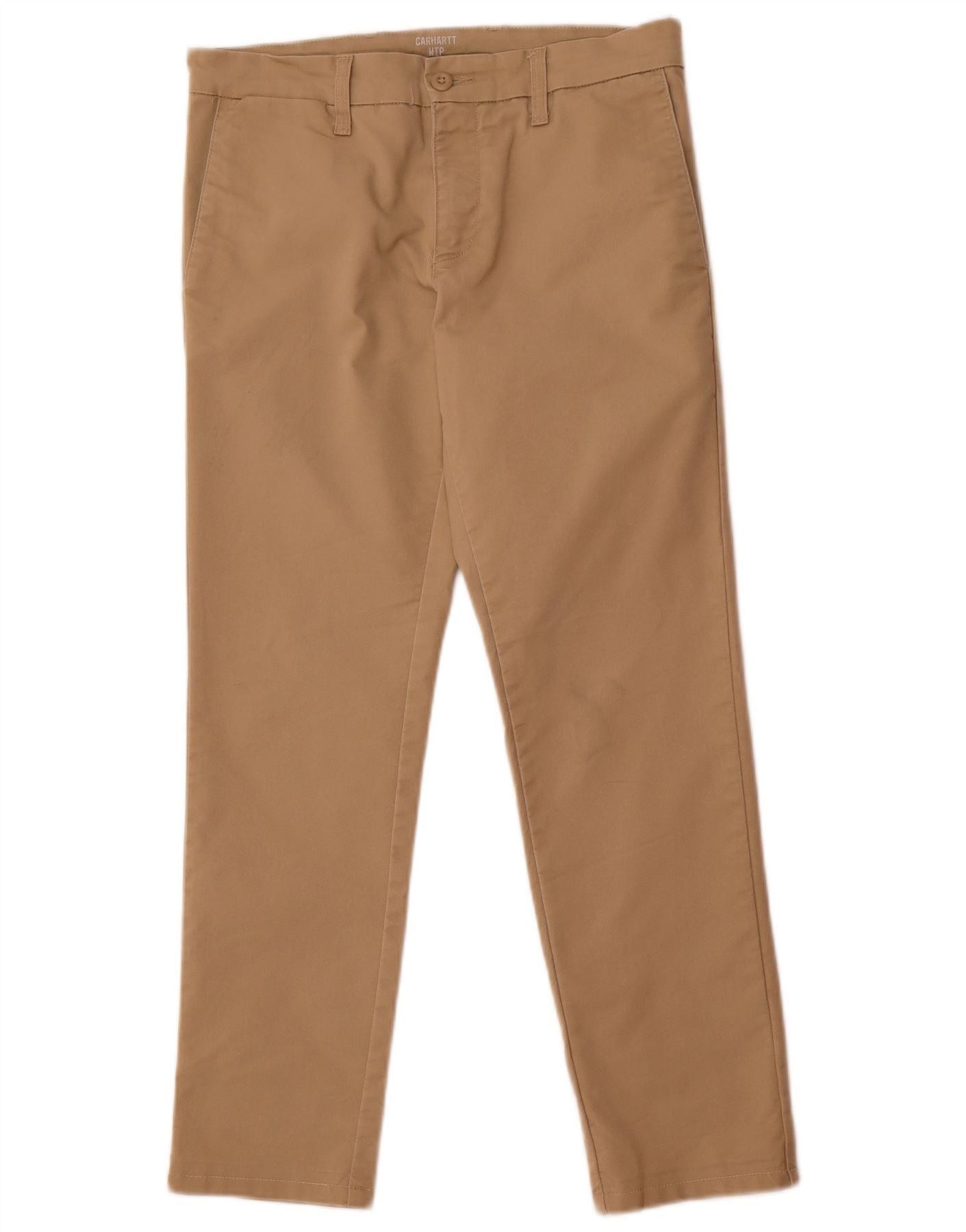 Carhartt Womens Wip Slim Chino Trousers W31 L28 Beige Cotton Size 22" - 1 Thumbnail