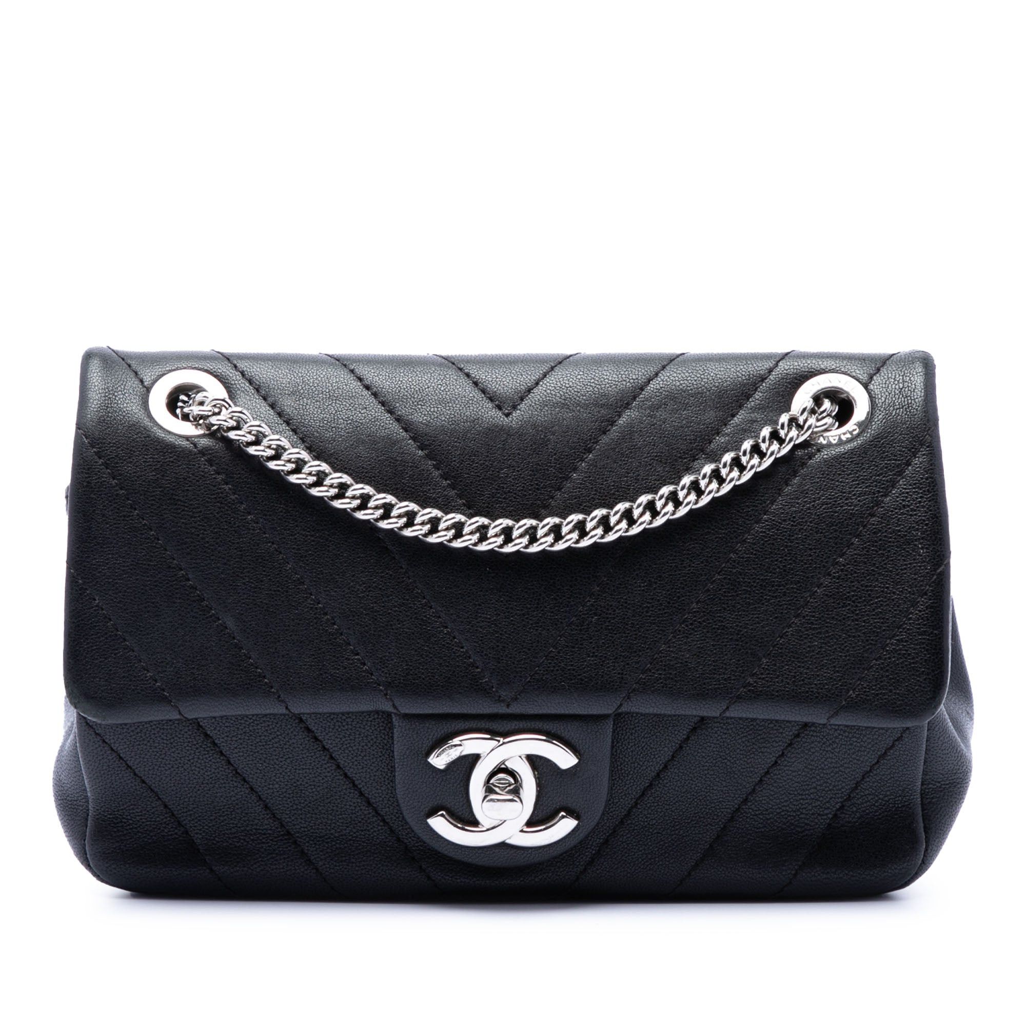 Chanel Mini CC Chevron Calfskin Single Flap Size ONE SIZE - 1 Thumbnail