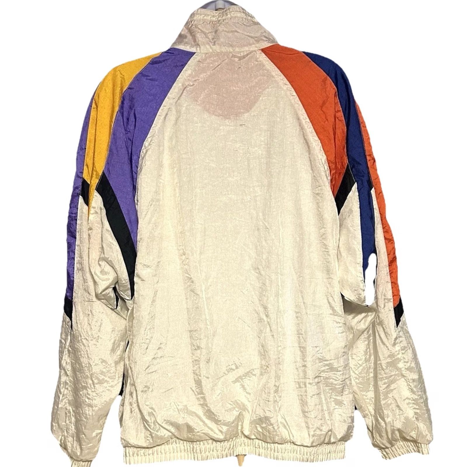 Rainbow VTG Milano Sport Track Suit Windbreaker Women M 2 Piece Colorblock Rainbow 80s Granny Core Golden Girls Size M / US 6-8 / IT 42-44 - 6 Thumbnail