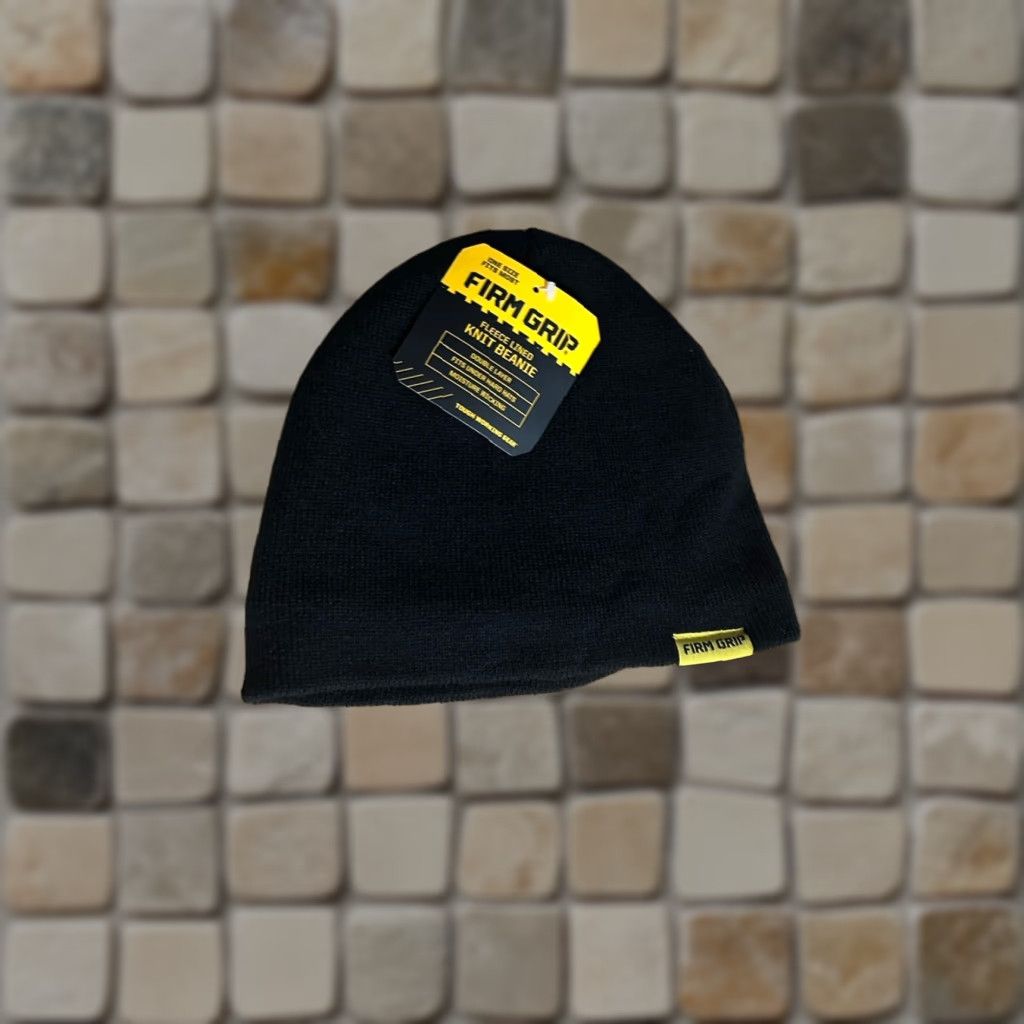 Vintage Firm Grip Beanie Knit Cap Hat One Size Black Fleece Lined Men Knit Winter 2024 New with Tags Size US M / EU 48-50 / 2 - 1 Thumbnail