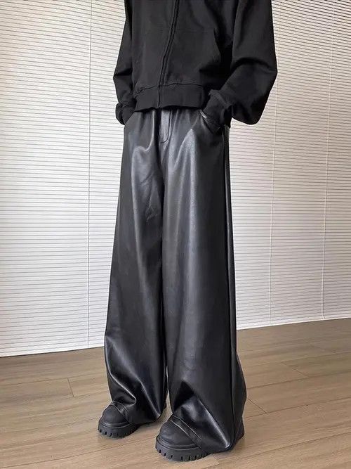 Other Faux Leather Wide-Leg Pants Size US 32 / EU 48 - 1 Thumbnail