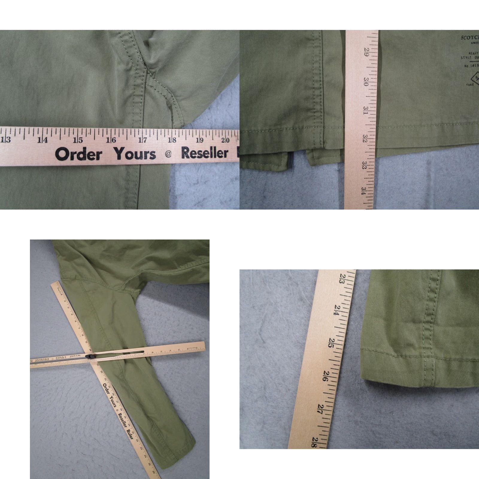 Scotch & Soda Scotch & Soda Coat Mens S Green Canvas Overcoat Heavy Duty Utility 1015-4222 Army Outdoor Casual Workwear | Mens Coat | Green | S Size US S / EU 44-46 / 1 - 8 Thumbnail