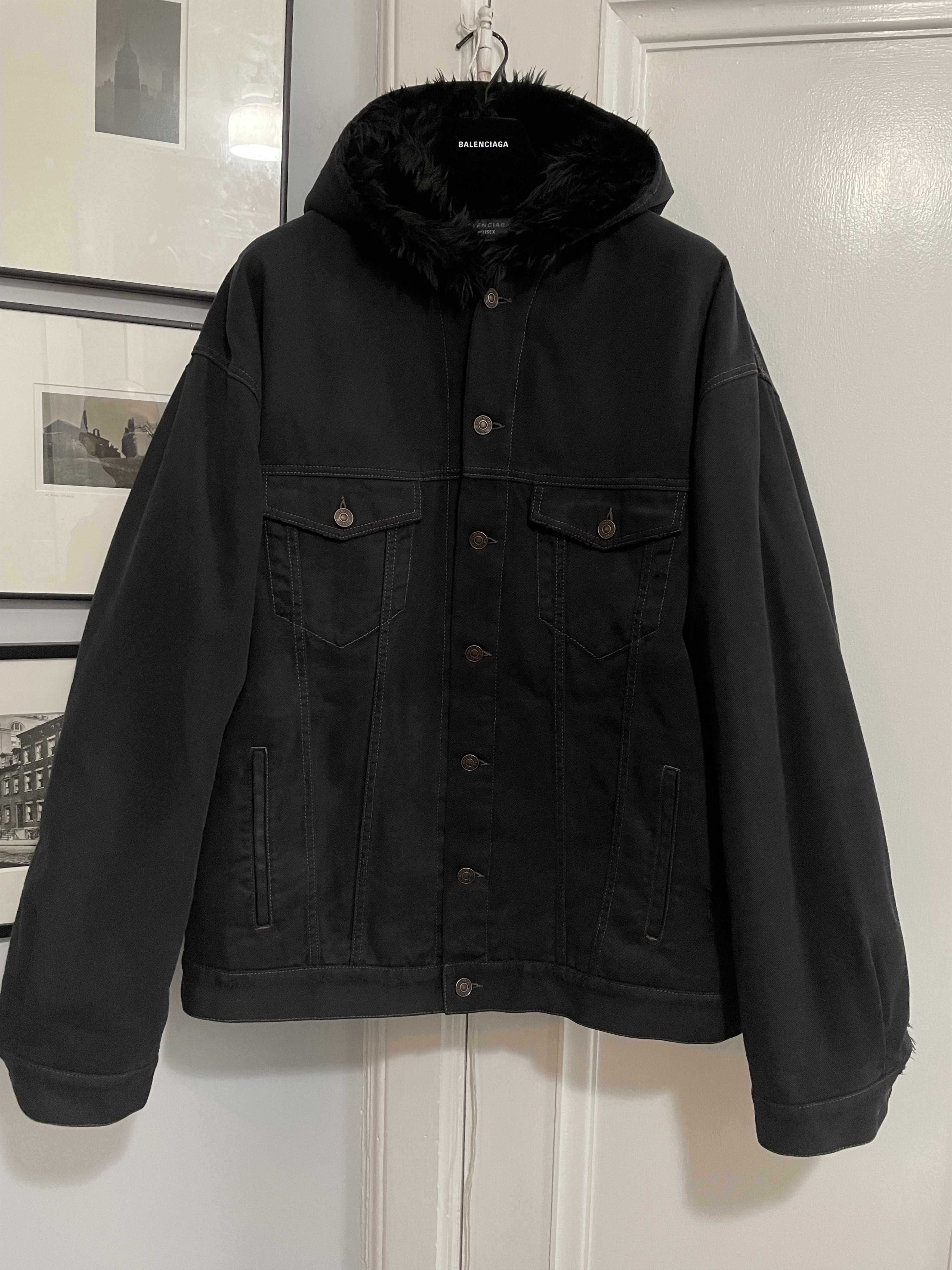 Balenciaga Spring 23 Fur Hooded Jacket Rare Size 4 Size US XL / EU 56 / 4 - 2 Thumbnail