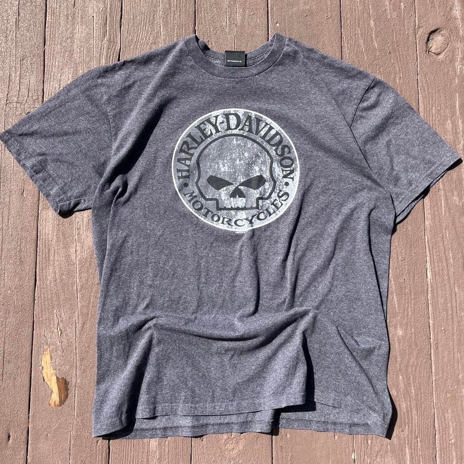 Harley Davidson Gray Harley Davidson skull shirt Size US XL / EU 56 / 4 - 1 Thumbnail