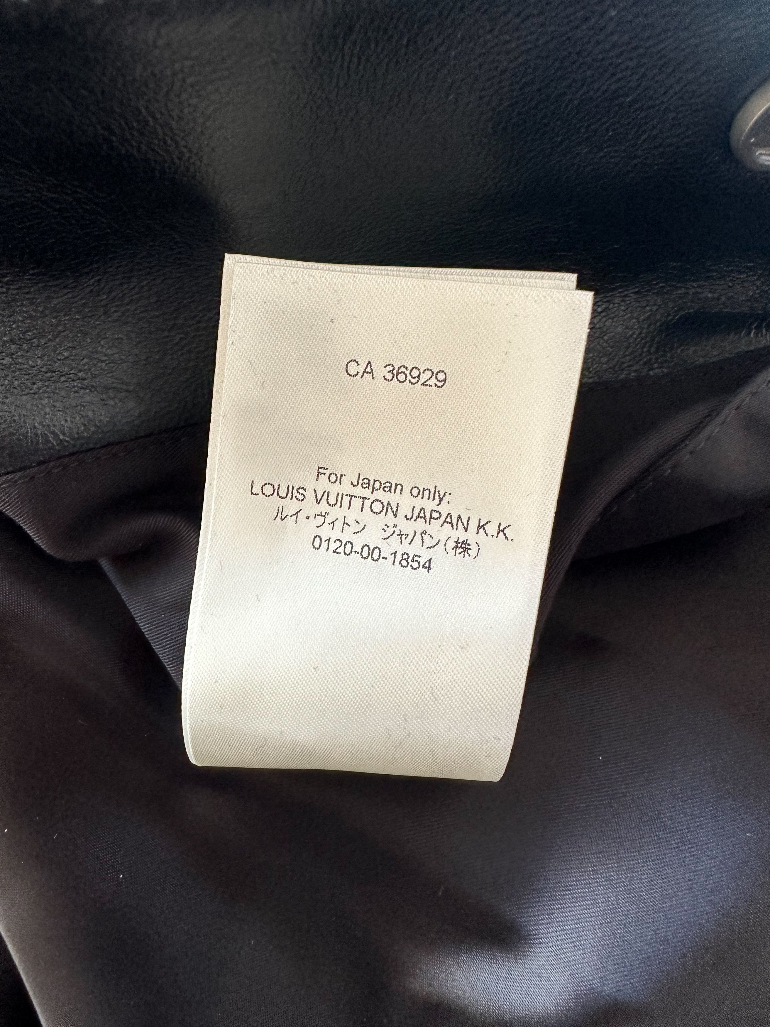 Louis Vuitton Louis Vuitton Black Leather Varsity Jacket Size US XXL / EU 58 / 5 - 9 Thumbnail