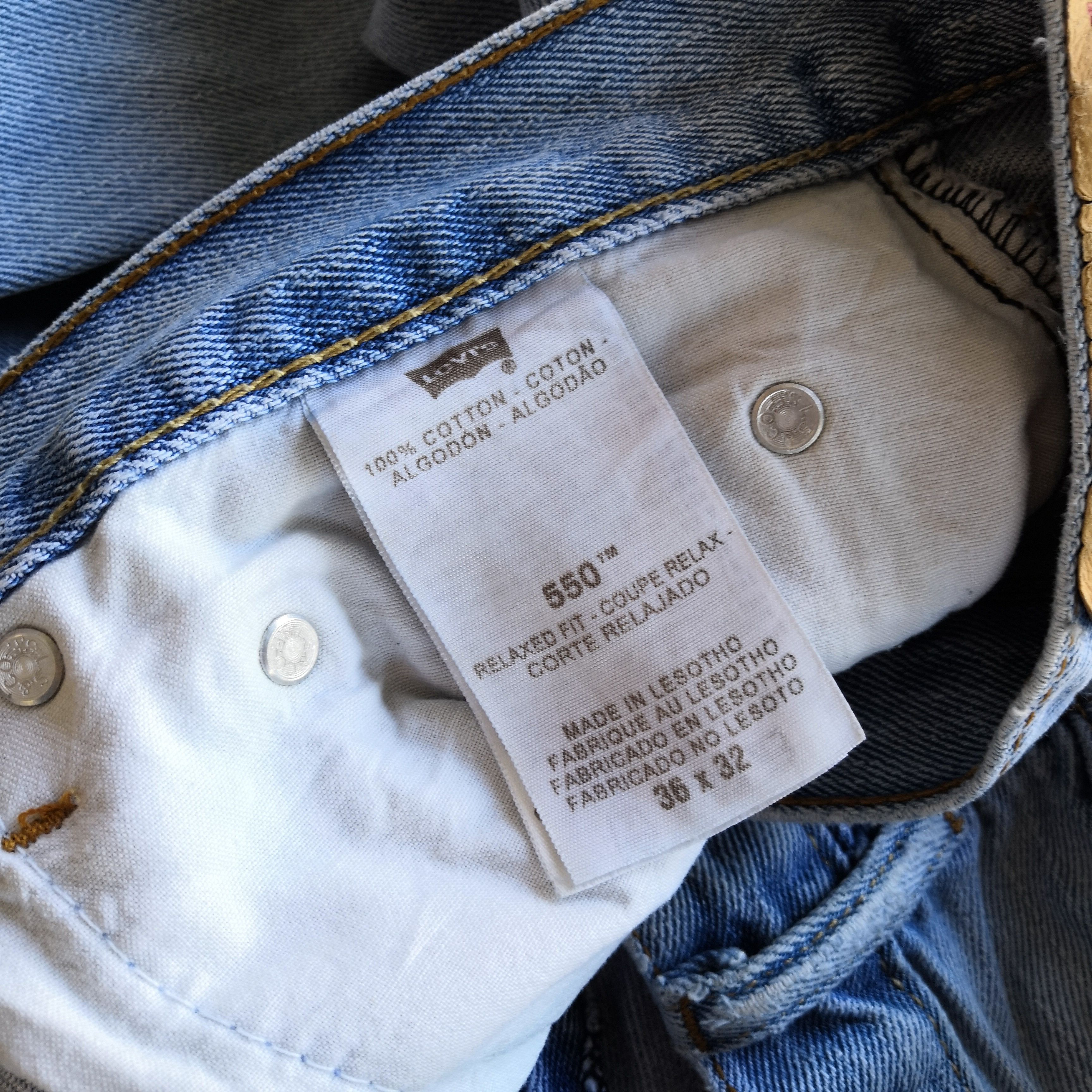 Levi's Vintage Levis 550 Sun Faded Denim Levi's Light Wash Jeans Size US 34 / EU 50 - 10 Thumbnail