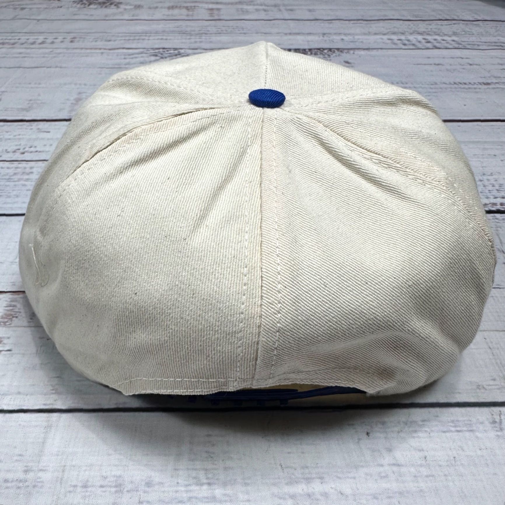 Vintage VINTAGE Air Force Reserve A Great Way To Serve Snapback Hat Beige Blue Mens One Size Beige/Blue Snapback Ball Cap Size ONE SIZE - 5 Thumbnail