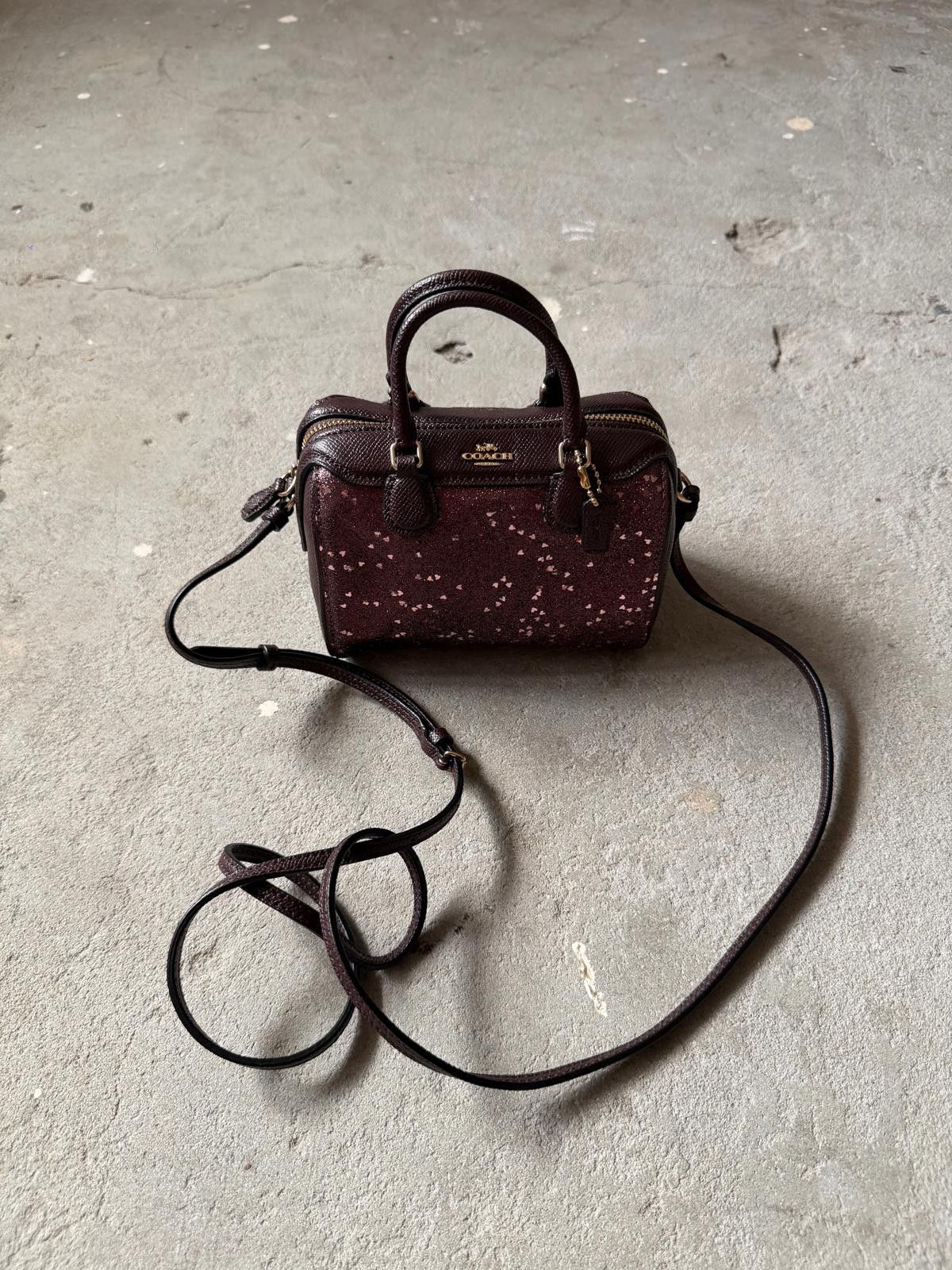 Coach Coach Micro Bennett Glitter Boston Bag Purple Size ONE SIZE - 2 Thumbnail
