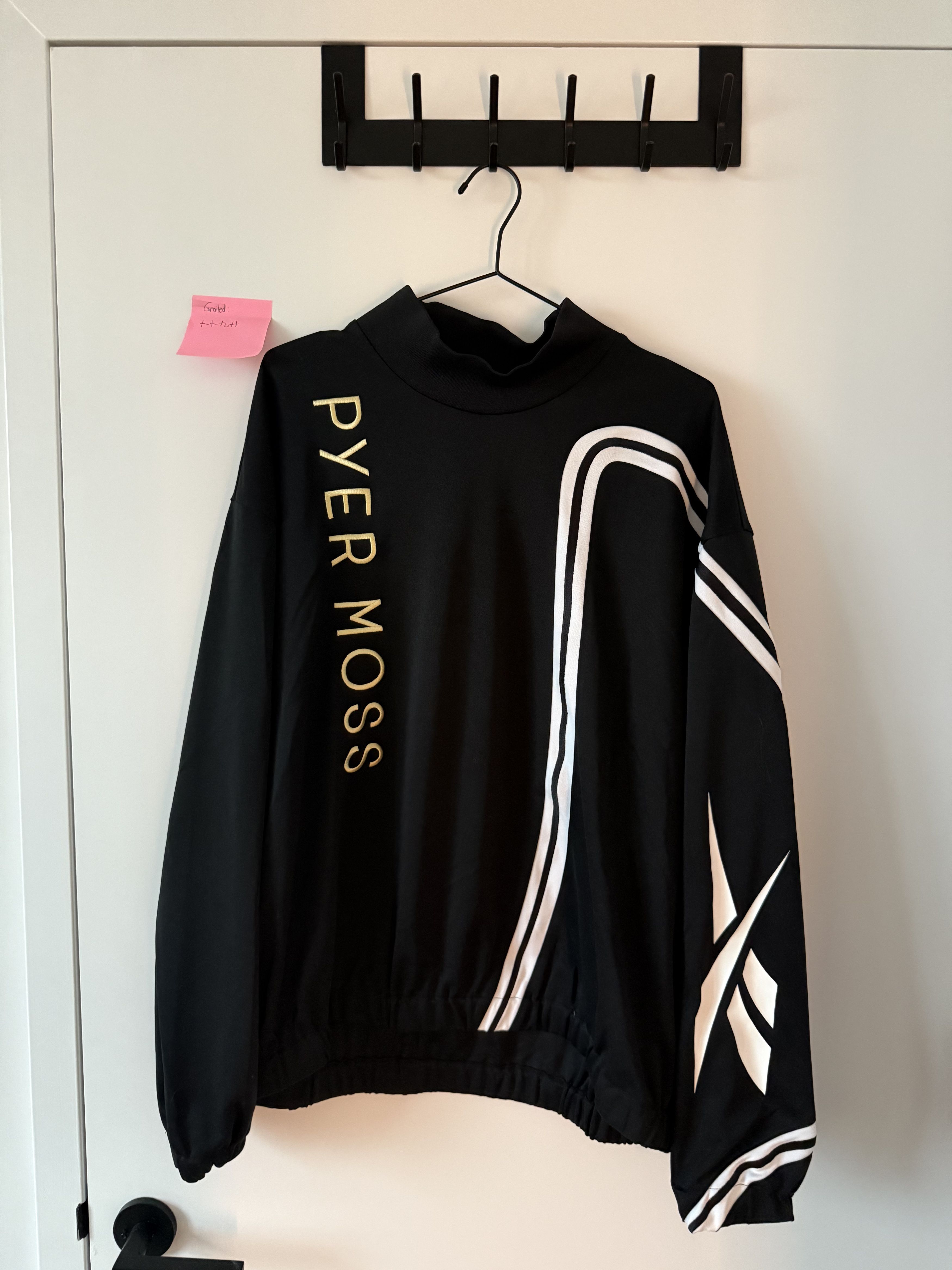 Pyer Moss × Reebok Black Loose Mock Neck Pullover Size US XL / EU 56 / 4 - 1 Thumbnail