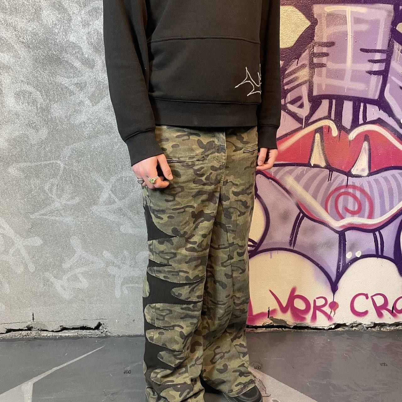 JNCO × Japanese Brand × Vintage Tribal cyber embroidered baggy flared hip hop jeans Size US 34 / EU 50 - 1 Thumbnail