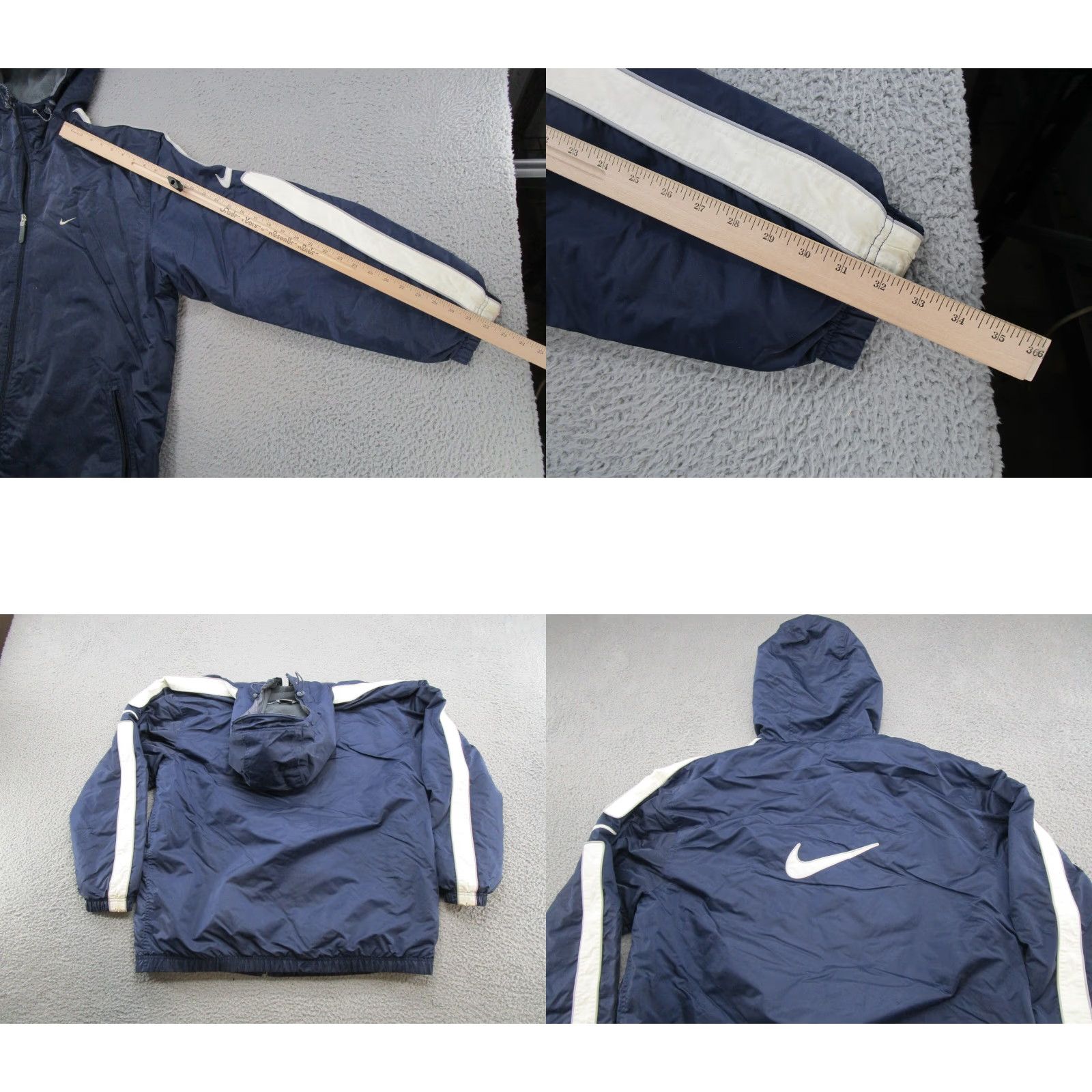 Nike VINTAGE Nike Jacket Men's 2XL Y2K Silver Tag Fleece Lined Full Zip Hooded Read Mens Size US XXL / EU 58 / 5 - 8 Thumbnail