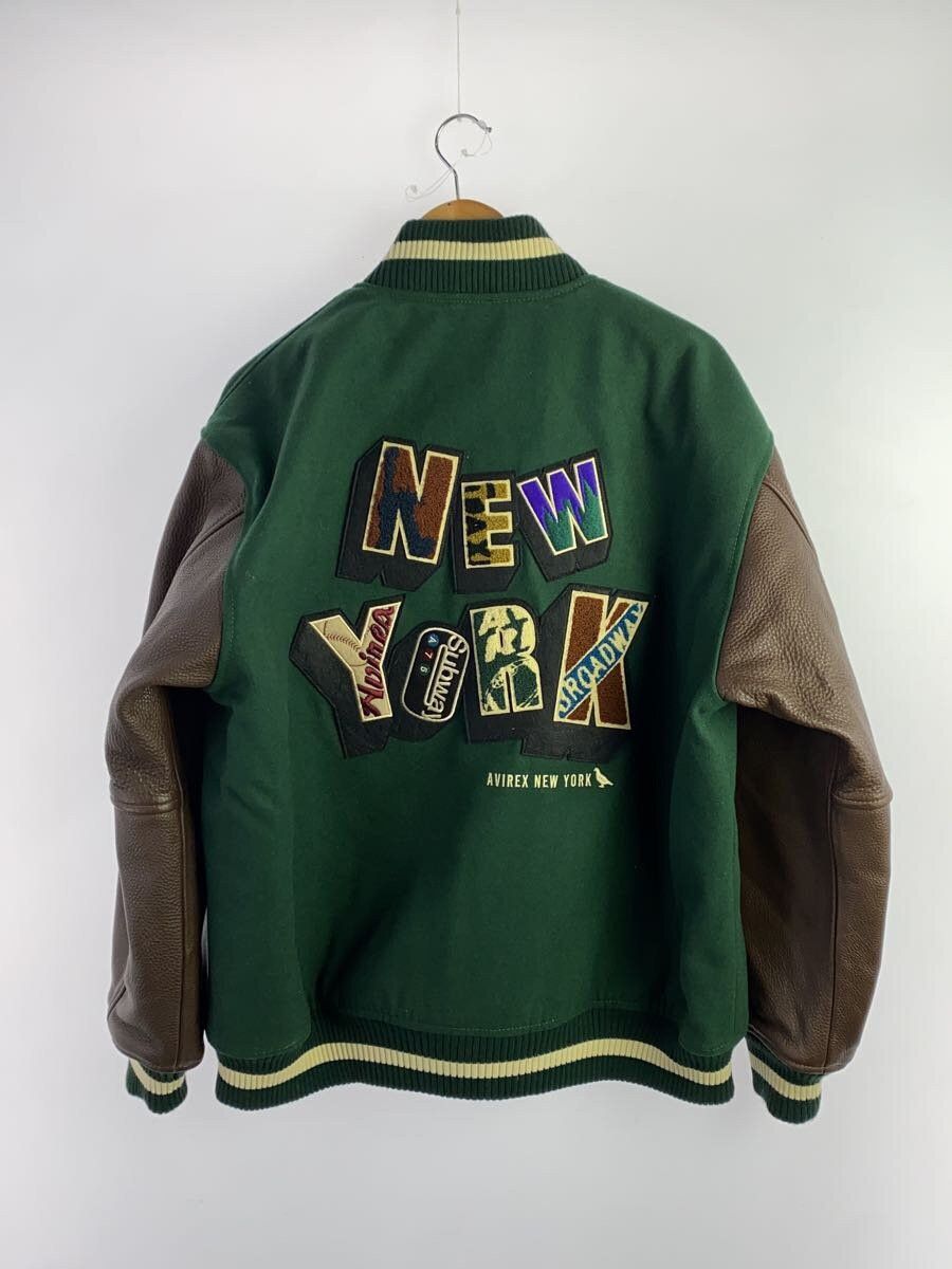 Avirex Avirex Nyc Leather Stadium Jacket Brown Size US XXL / EU 58 / 5 - 2 Thumbnail
