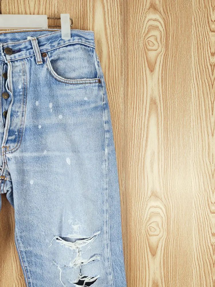 Levi's D Levi's R Vintage Blue Distressed Ripped Jeans #S2701 Size US 32 / EU 48 - 5 Thumbnail