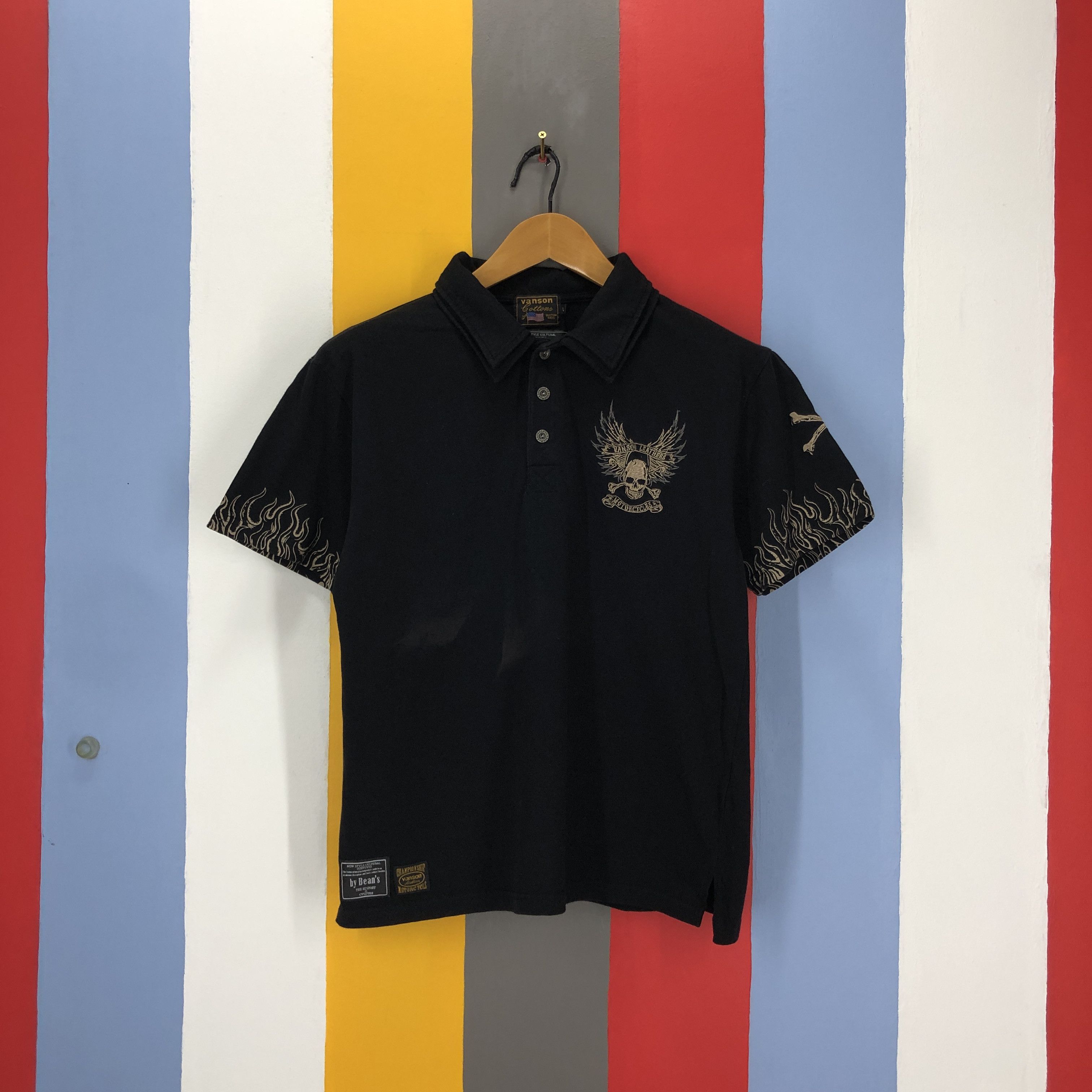 Vanson Leathers VANSON LEATHER VANSON COTTON Polo T Shirt #1538/AZ Size US M / EU 48-50 / 2 - 3 Thumbnail