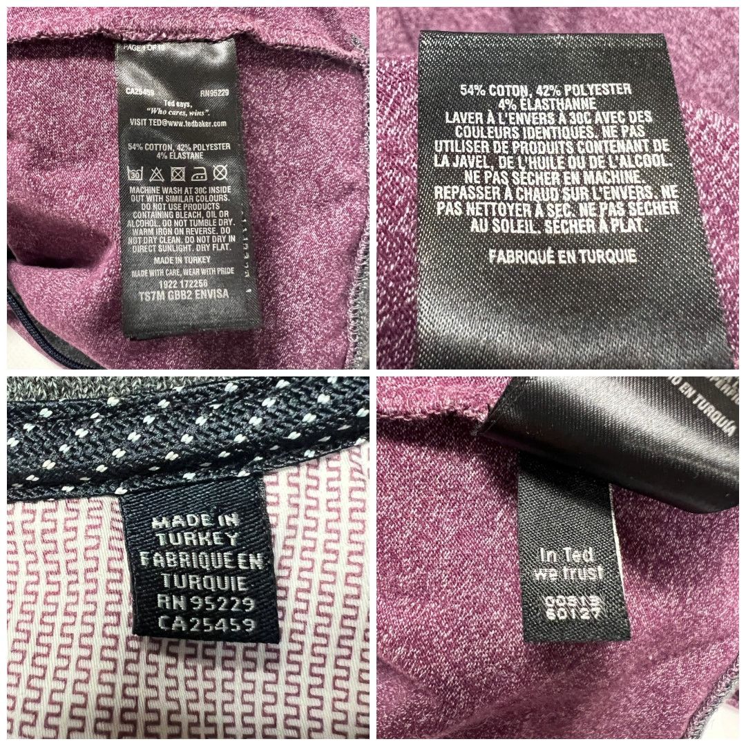 Ted Baker Ted Baker Envisa Zip Bomber Track Jacket Size 4 L Slim Plum Size US L / EU 52-54 / 3 - 3 Thumbnail