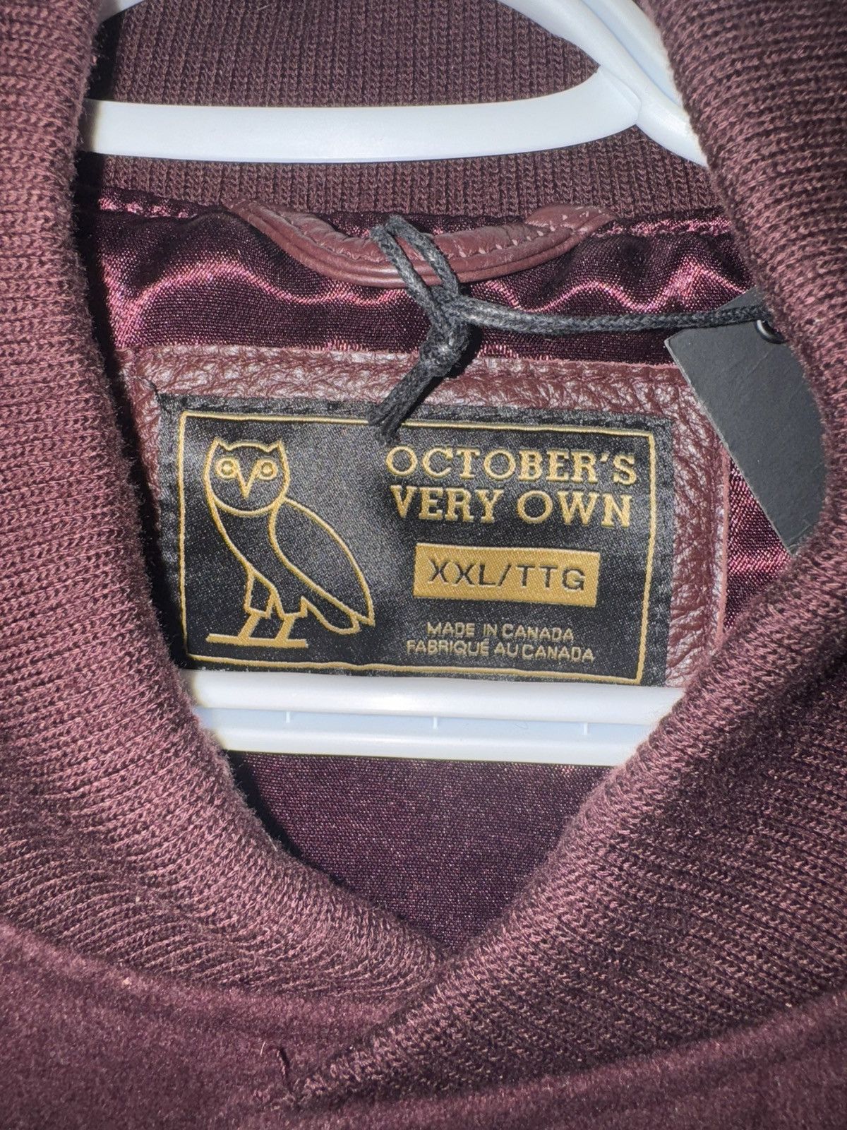 October's Very Own OVO varsity jacket burgundy XXL Size US XL / EU 56 / 4 - 4 Thumbnail