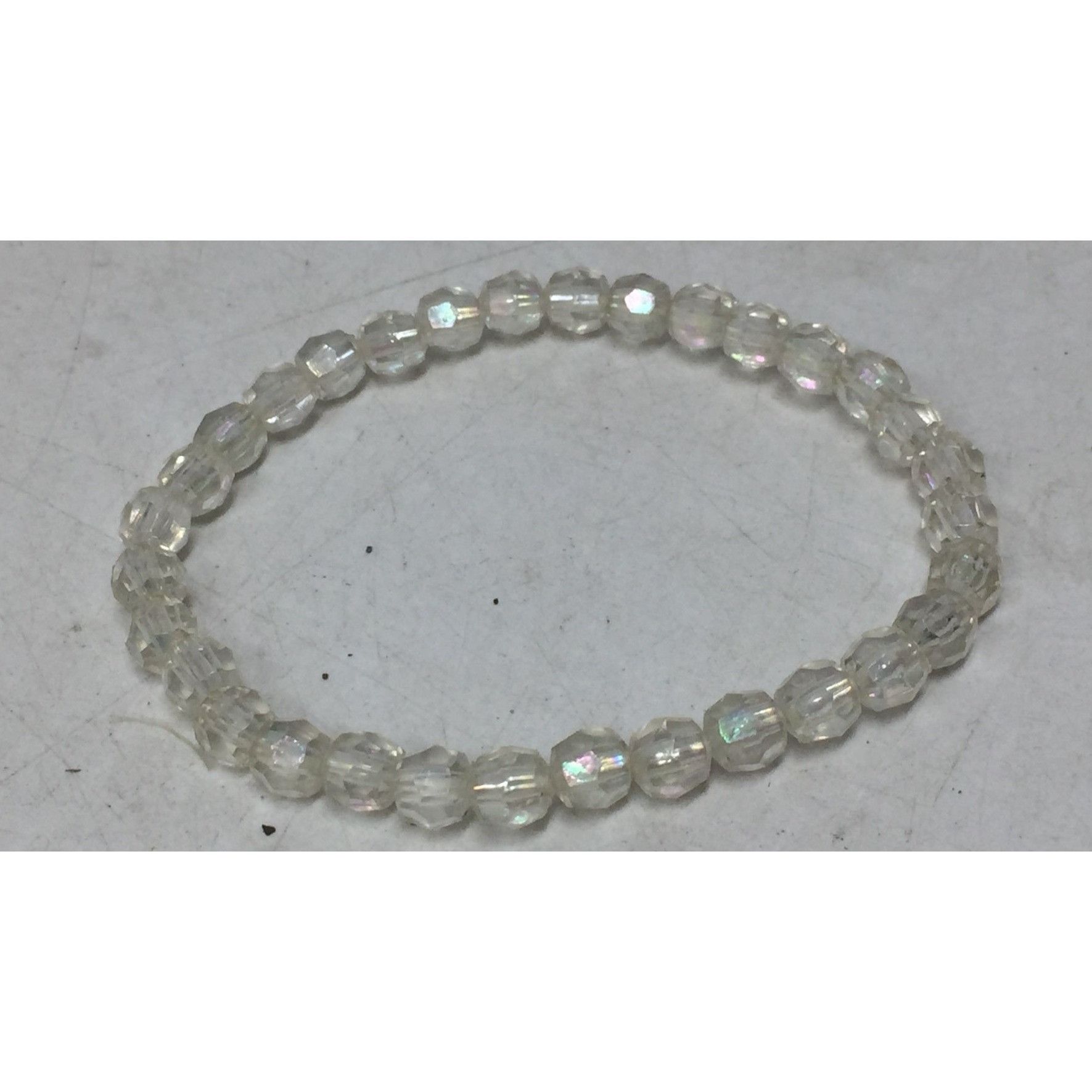 Other Women's/Girl's Clear Faceted Bead Bracelet Size ONE SIZE - 4 Thumbnail