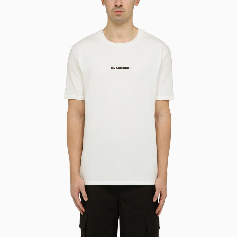 image of Jil Sander O1D2Blof0424 Crew-Neck T-Shirt In White, Men's (Size Medium)