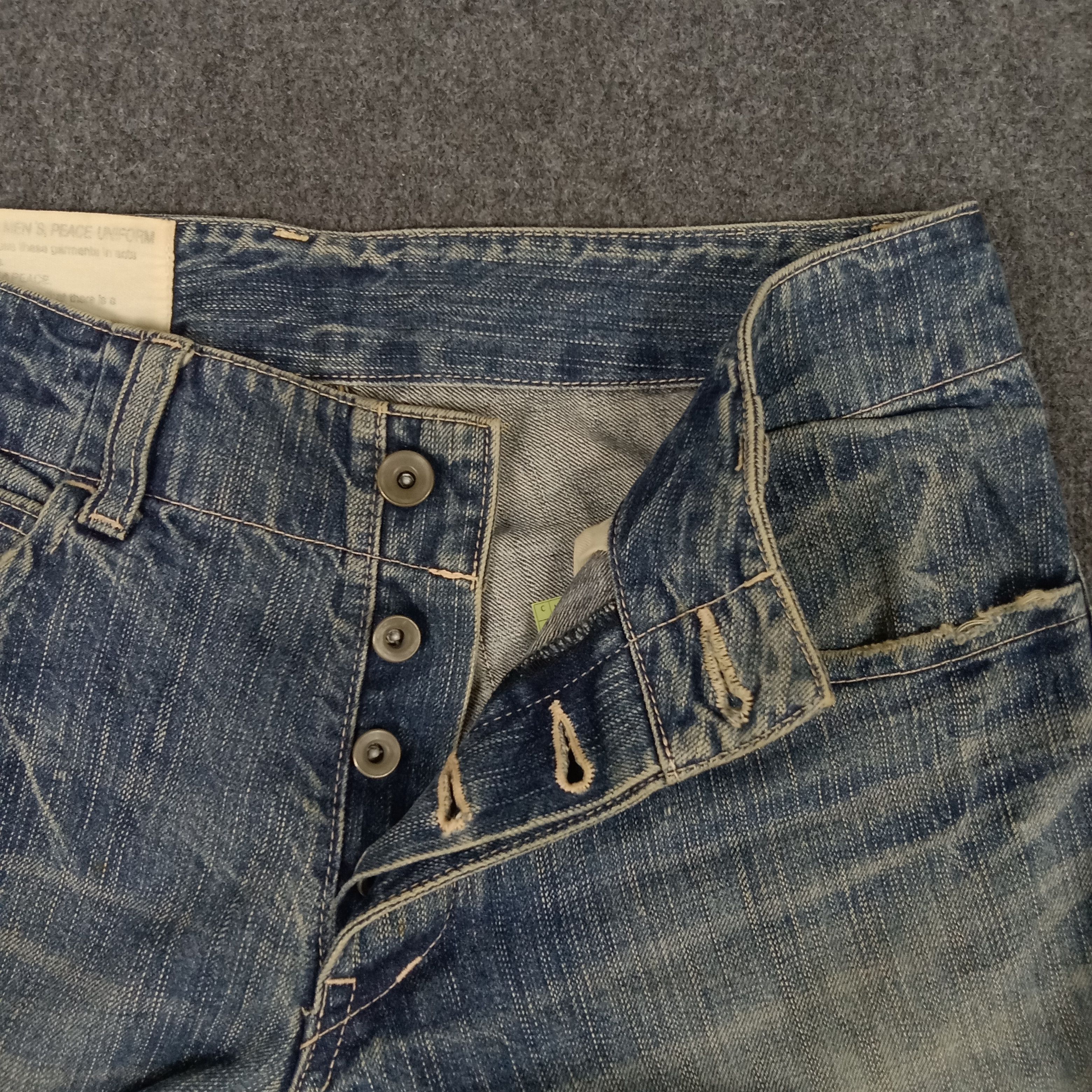 Garment Project Garment Men's Japanese Brand Cargo Denim Jeans Size US 31 - 12 Thumbnail