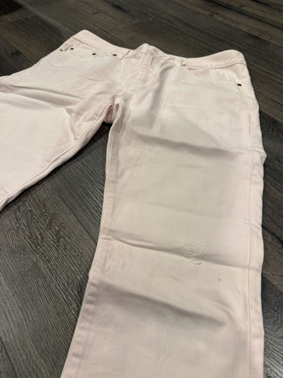 Saint Laurent Paris Light Pink SLP Jeans Size US 33 - 2 Thumbnail