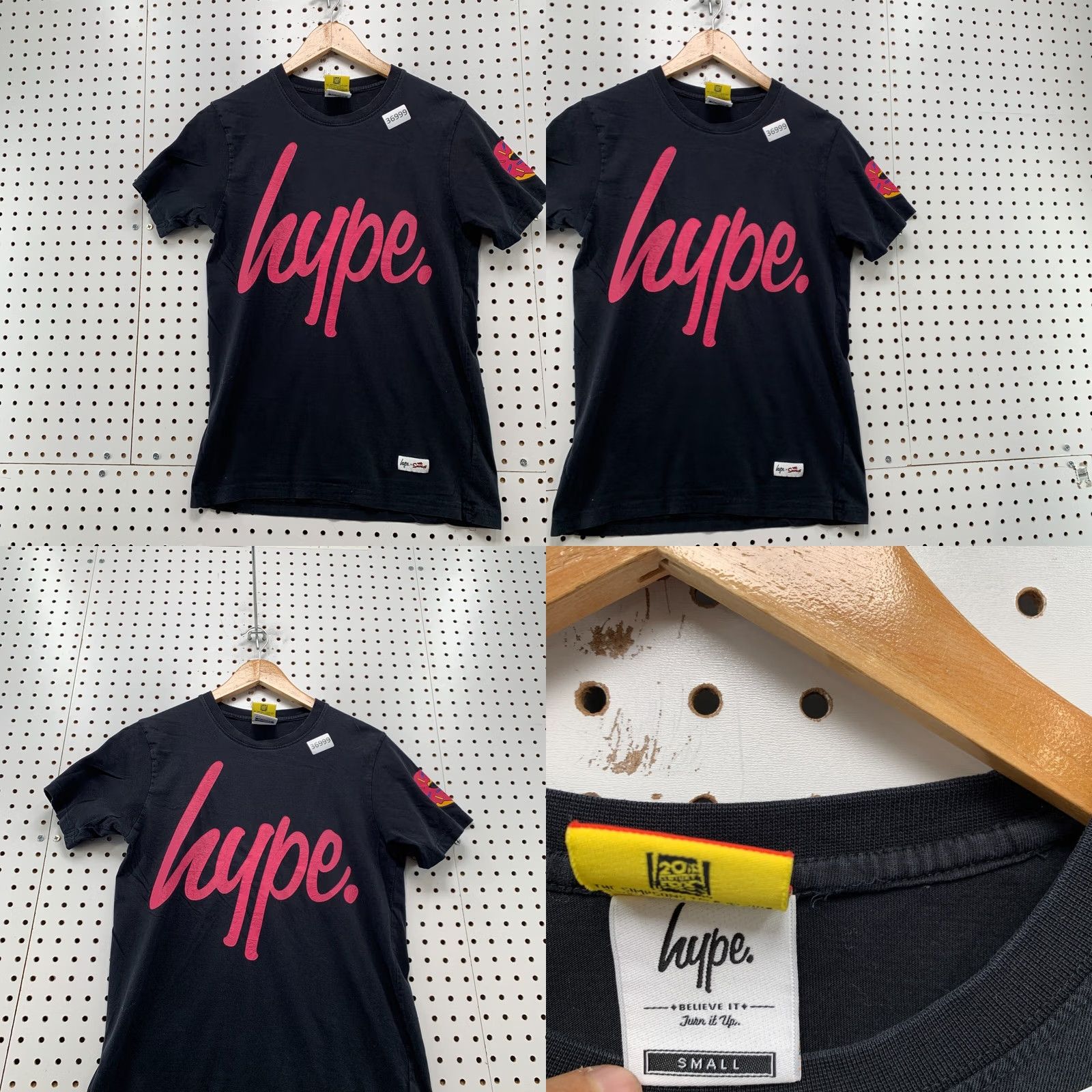 Vintage HYPE Simpson Shirt Mens Small Black Chief Wiggum TV Cartoon Size US S / EU 44-46 / 1 - 8 Thumbnail