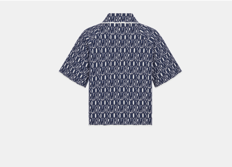 Dior o1w1db11225 454V13 Short-Sleeved Jacket in Navy Blue/White Size M / US 6-8 / IT 42-44 - 2 Thumbnail