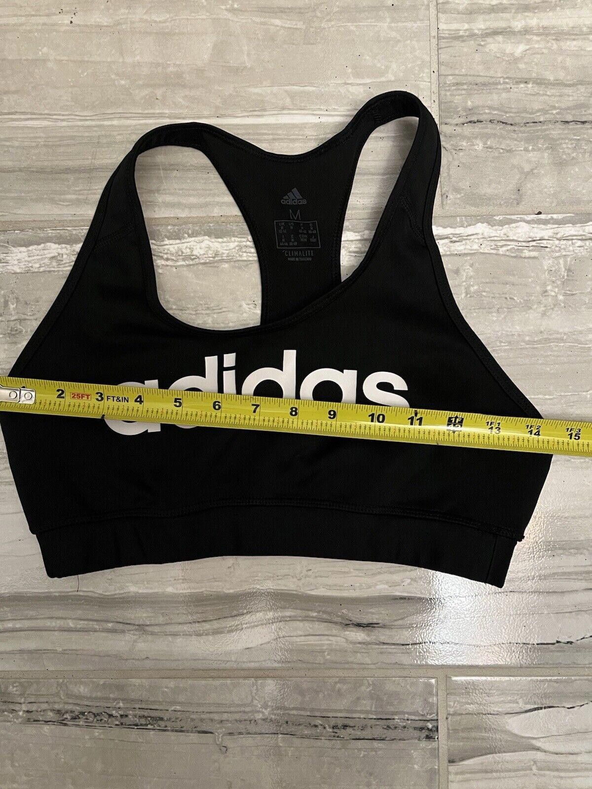 Adidas ADIDAS Climalite Black/White LogoSport/Training Bra Sz.M Size ONE SIZE - 3 Thumbnail