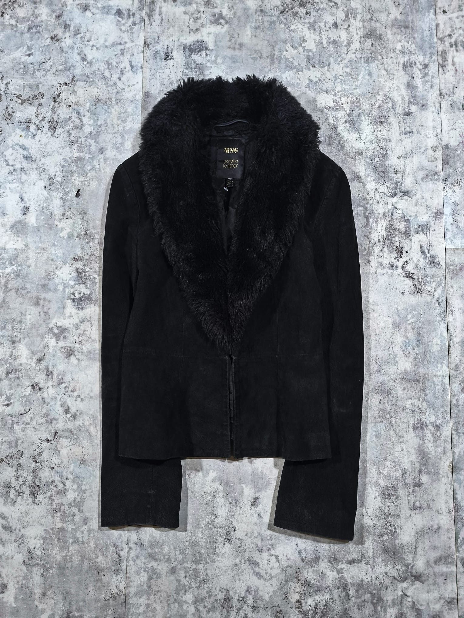 Hysteric Glamour 70s 80s black fauxfur collar leather coat chic boho Size M / US 6-8 / IT 42-44 - 7 Thumbnail