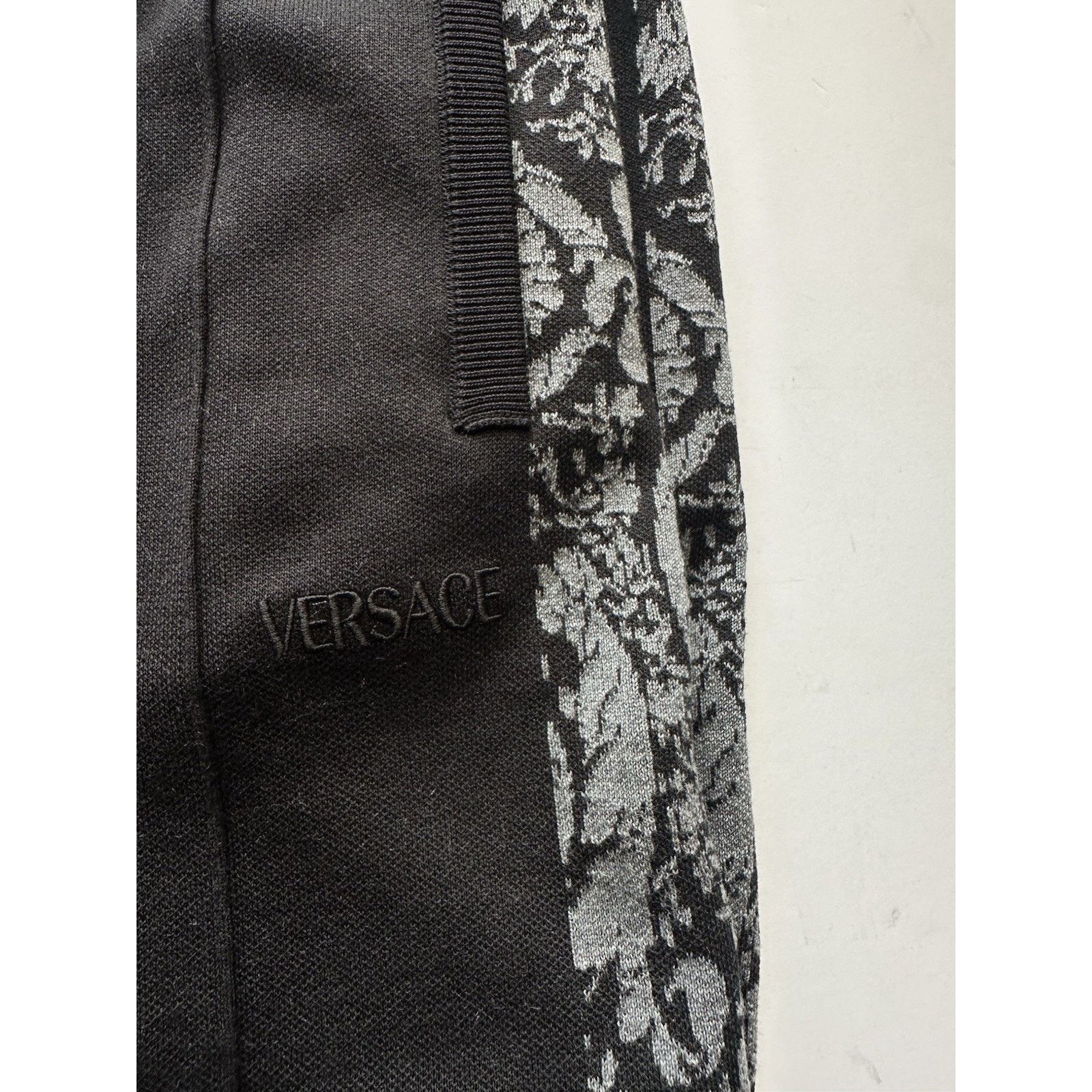 Versace Versace Knit Barocco Jacquard Black Pants L (50) 1013253 Size US 32 / EU 48 - 8 Thumbnail