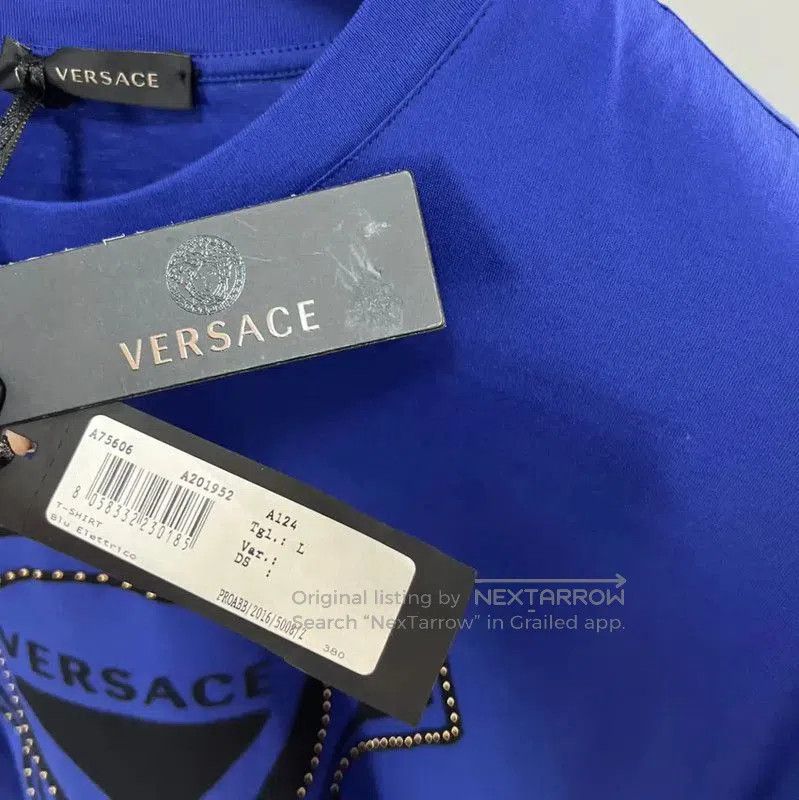Versace Versace Summer Blue Cotton Men’s T-Shirt . Size US L / EU 52-54 / 3 - 8 Thumbnail