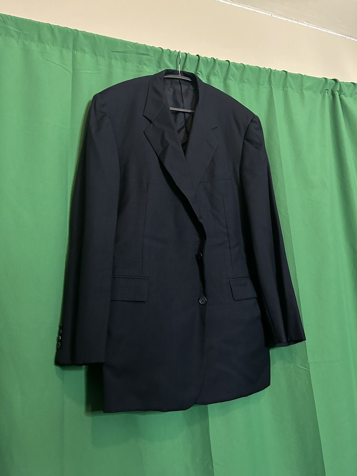 Hickey Freeman × Loro Piana Super 120s Tasmanian wool navy blue blazer Size 46L - 11 Thumbnail