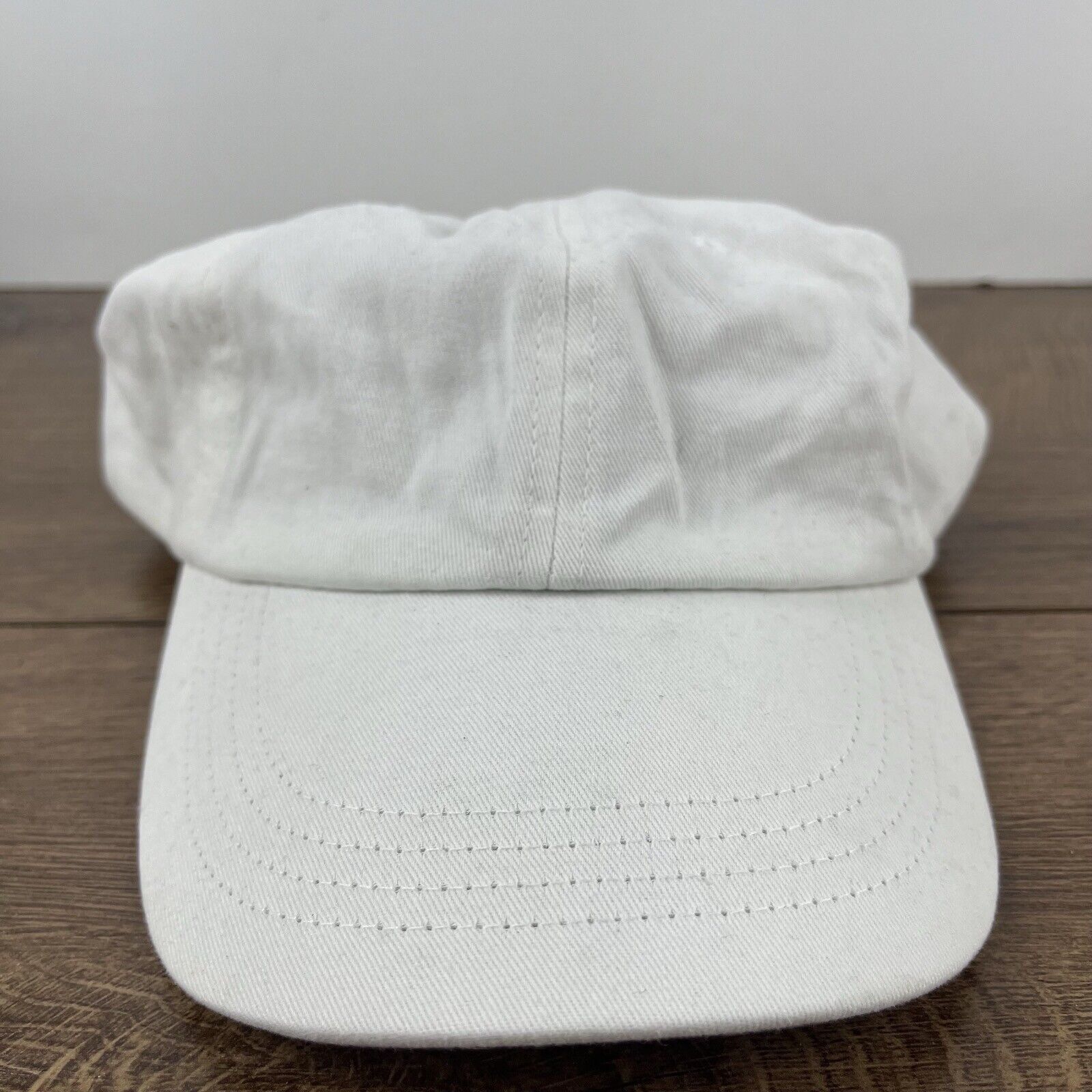 Other White Baseball Hat Plain Adult Cap Hat White Adjustable Hat Size ONE SIZE - 4 Thumbnail